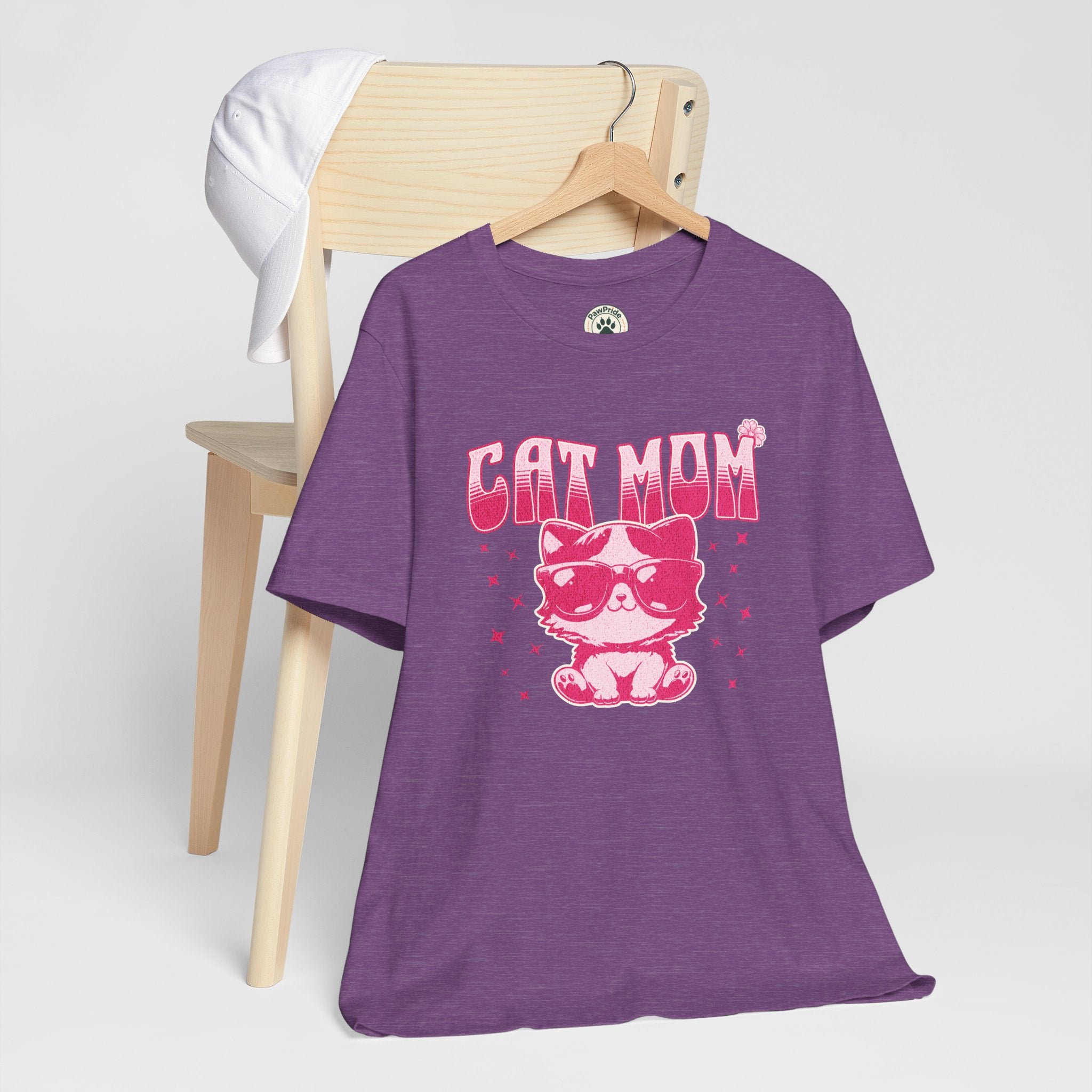 Cat Mom T-Shirt — Pink Cute Cat Graphic Tee