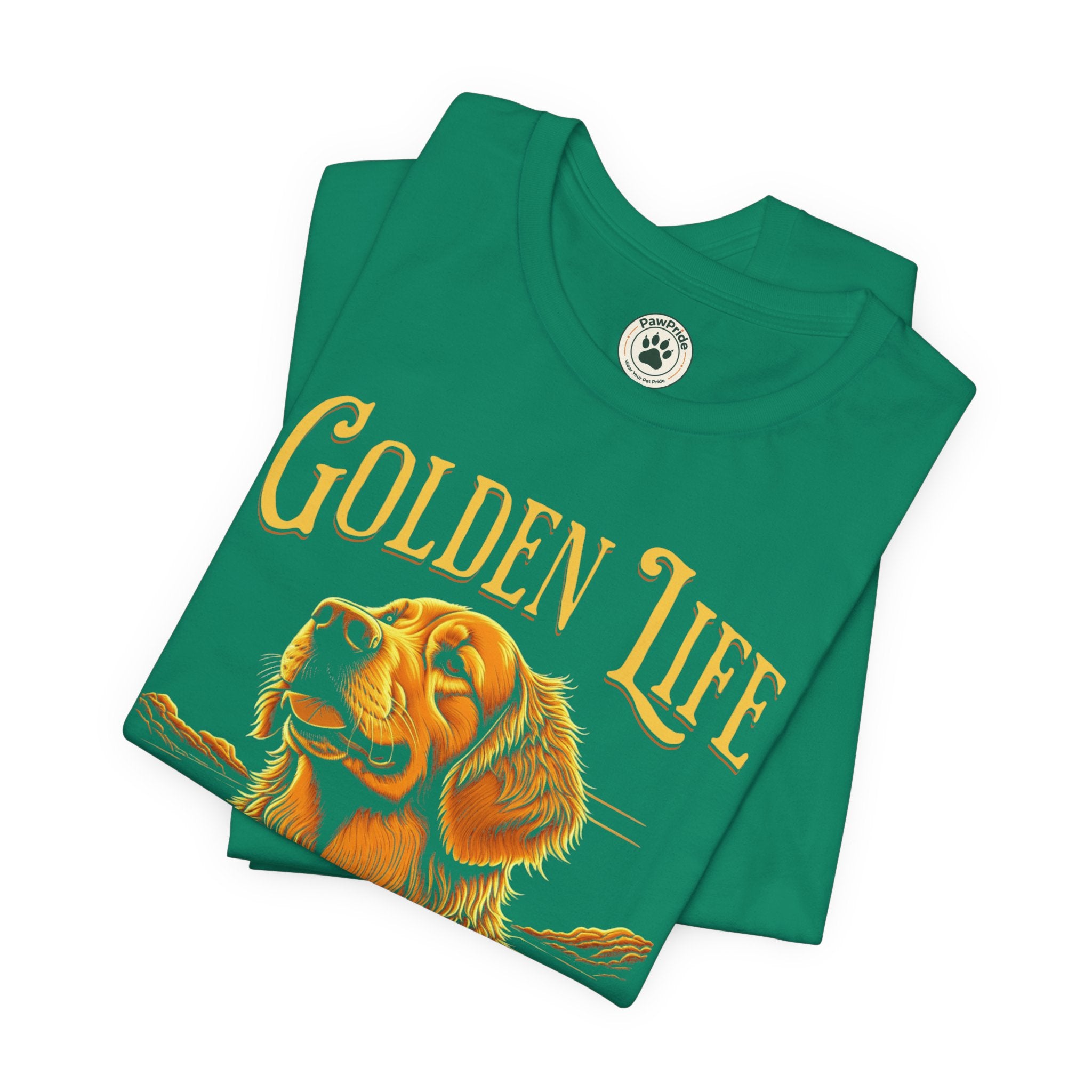 Golden Life Golden Retriever T-Shirt — "Golden Life" Graphic Tee for Dog Lovers