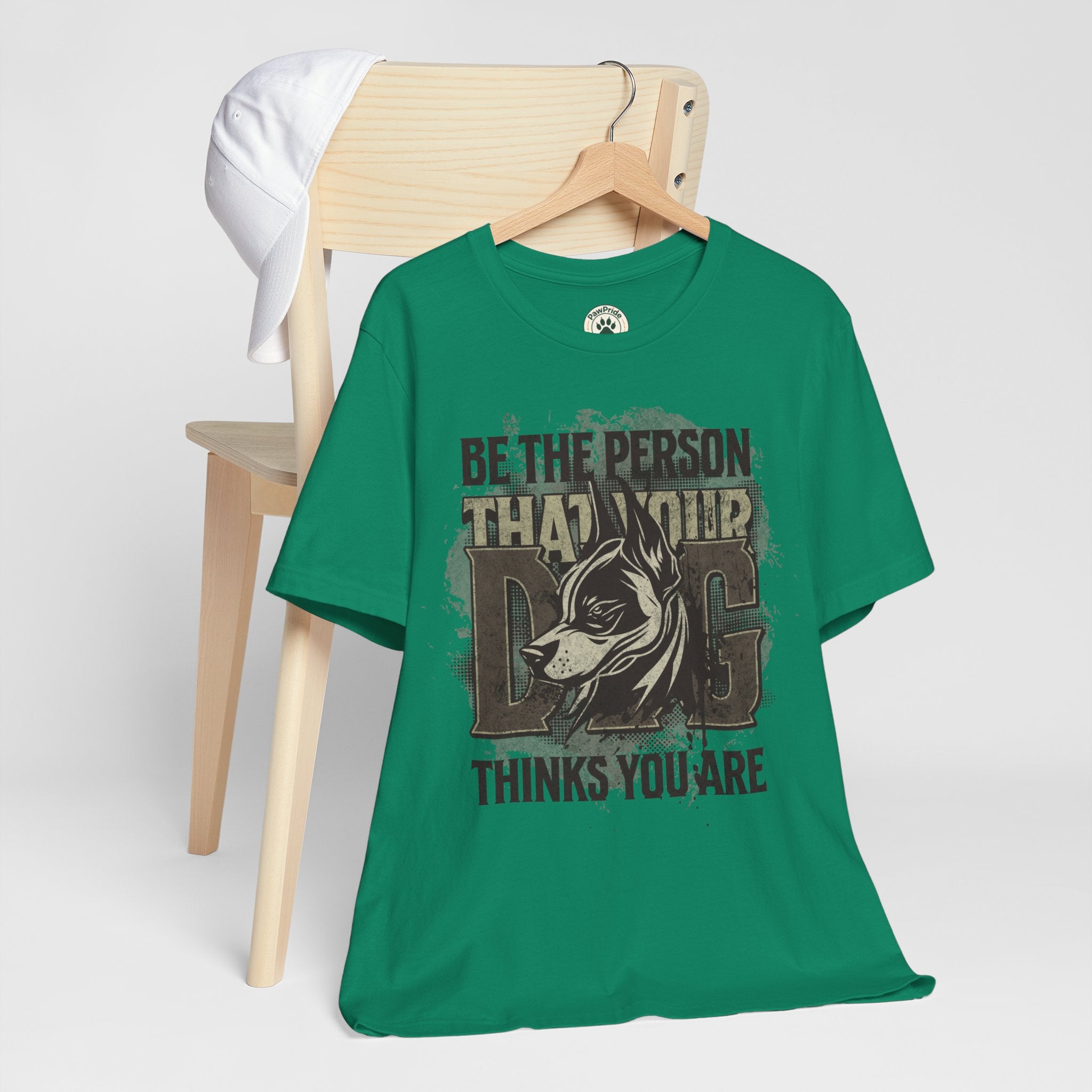 Wolf Motivational T‑Shirt — "Be the Person That Your Dog Thinks You Are"