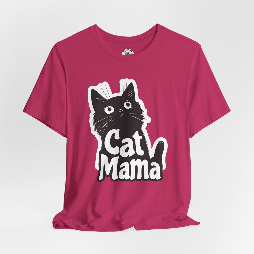 Cat Mama T-Shirt – Cute Black Cat Graphic Tee for Cat Lovers