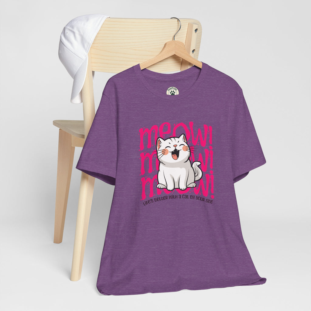 Meow Cat Graphic Tee — Cute Kawaii Cat "MEOW!" Shirt