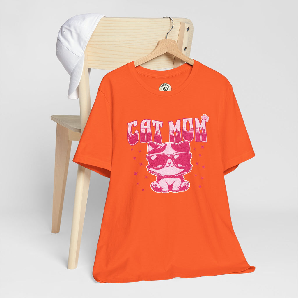 Cat Mom T-Shirt — Pink Cute Cat Graphic Tee