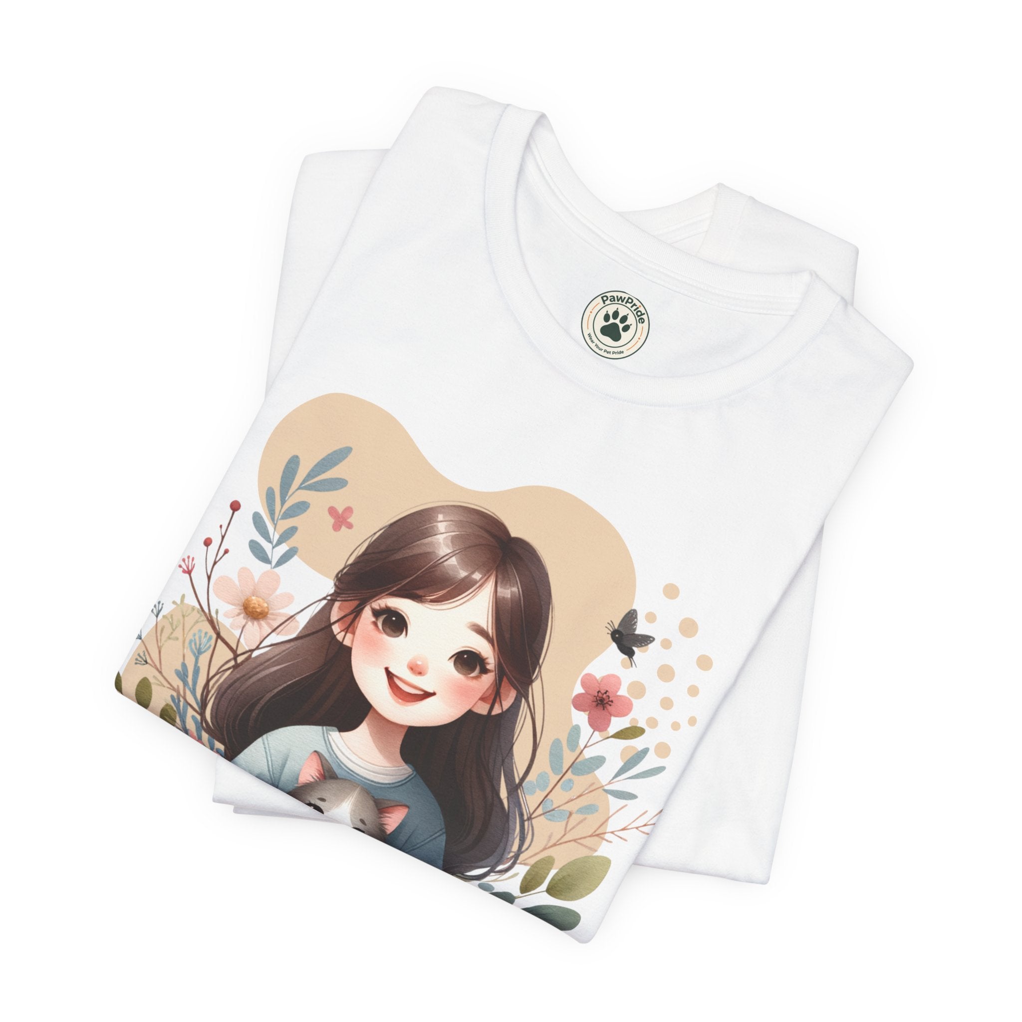 Cat Mom T-Shirt — Cute Floral Illustration Tee for Women Cat Lovers