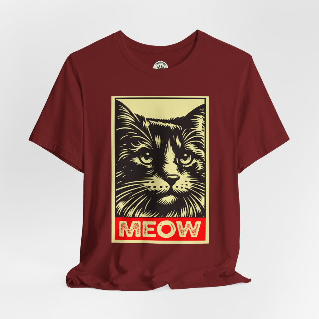 Meow Cat Portrait Tee — Graphic Cat Shirt