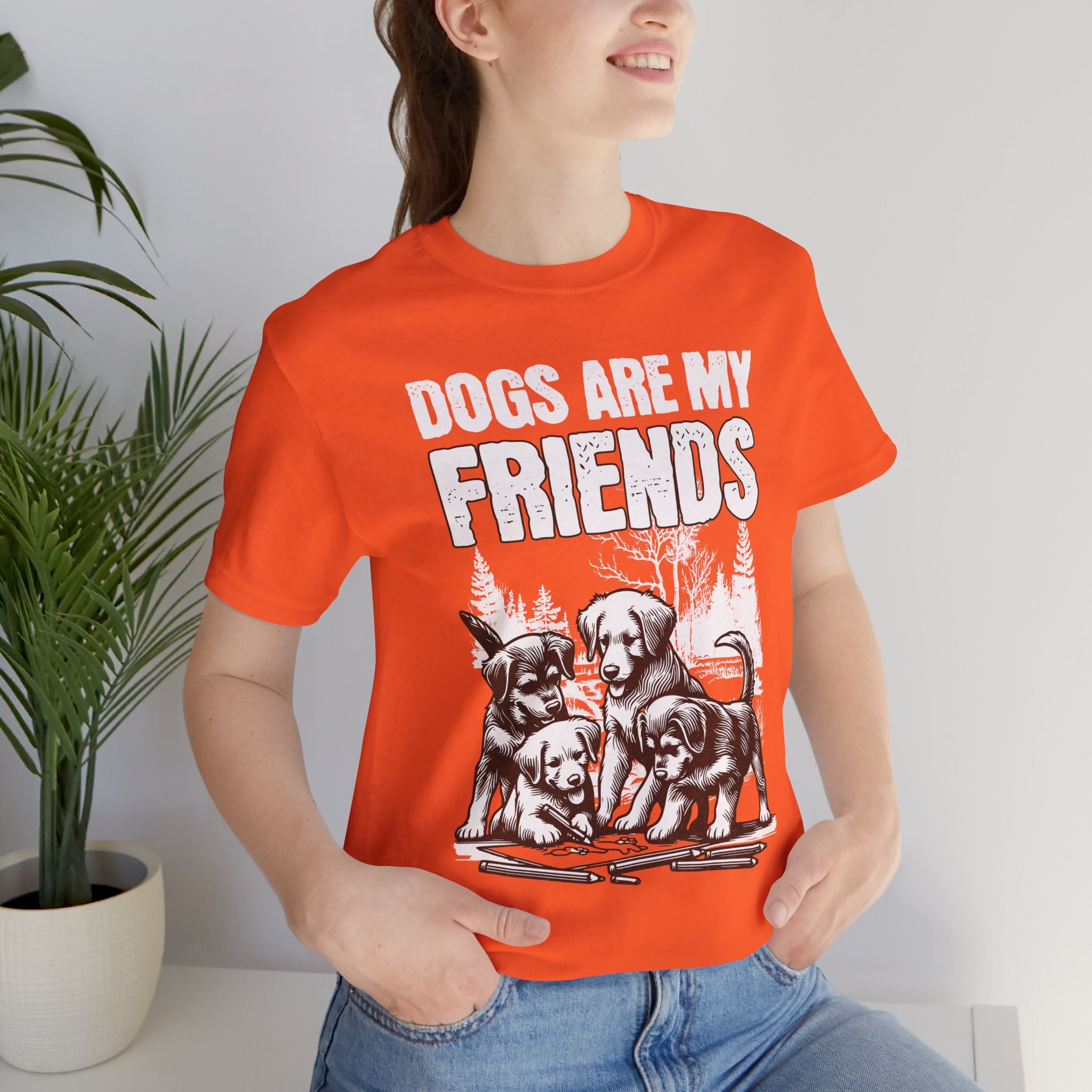 Dogs Are My Friends T-Shirt — Cute Puppy Graphic Tee for Dog Lovers