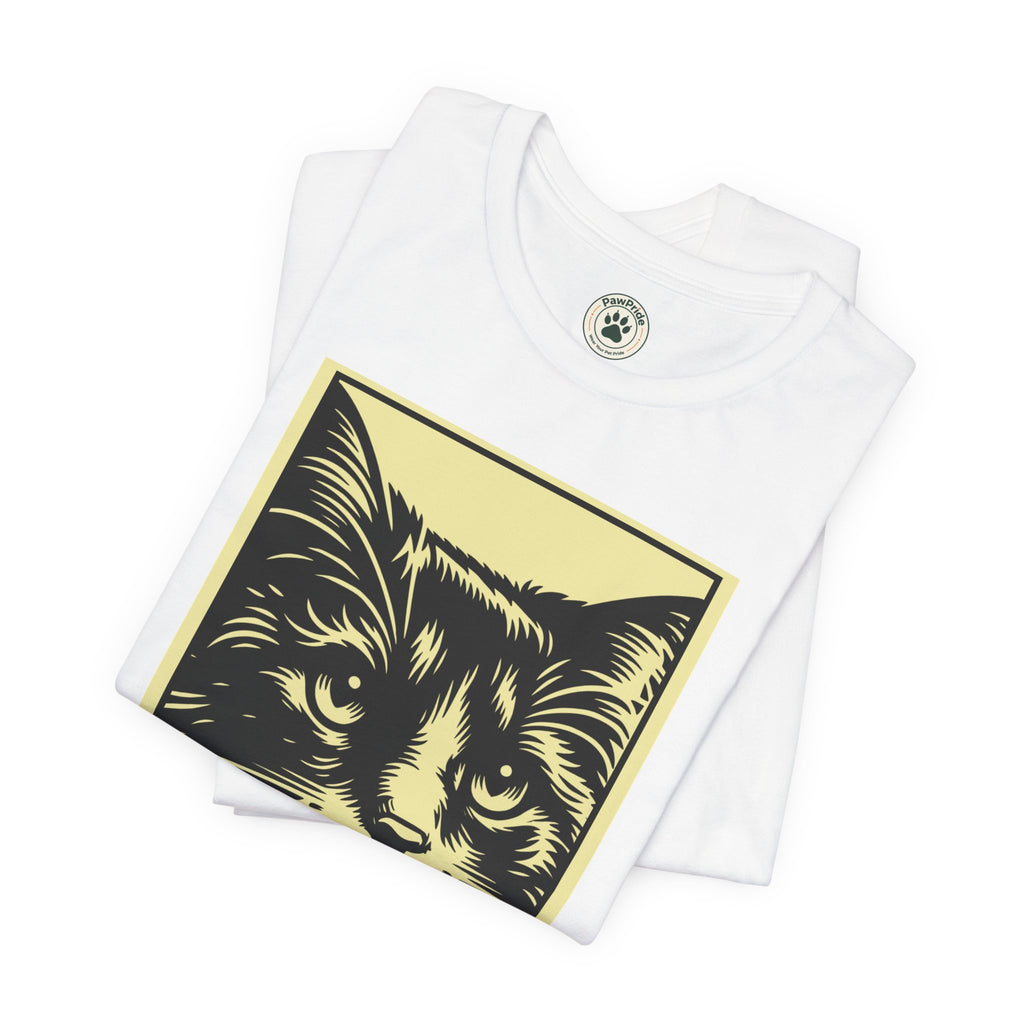 Meow Cat Portrait Tee — Graphic Cat Shirt