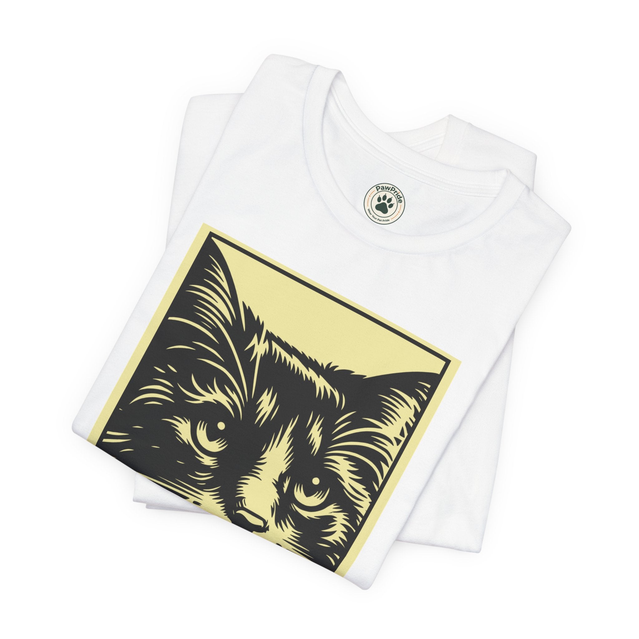 Meow Cat Portrait Tee — Graphic Cat Shirt