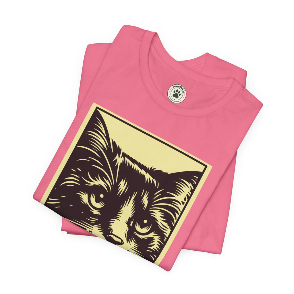 Meow Cat Portrait Tee — Graphic Cat Shirt