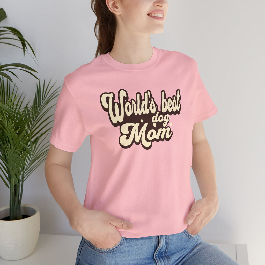 World's Best Dog Mom T-Shirt — Retro Script Pet Mom Tee