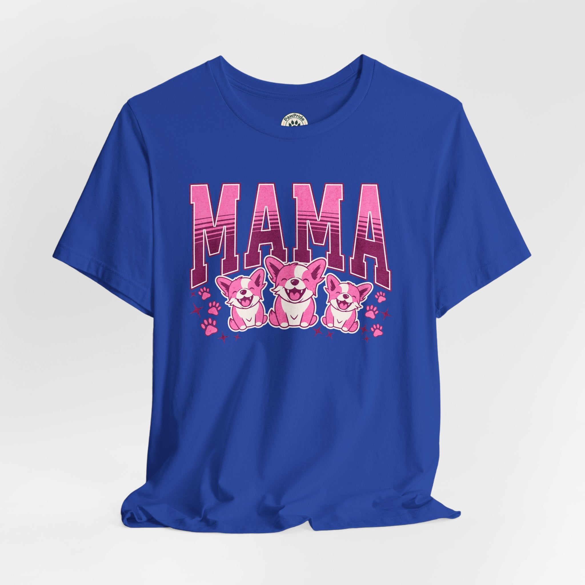 Mama Tee — Pink Corgi Mom Graphic T-Shirt