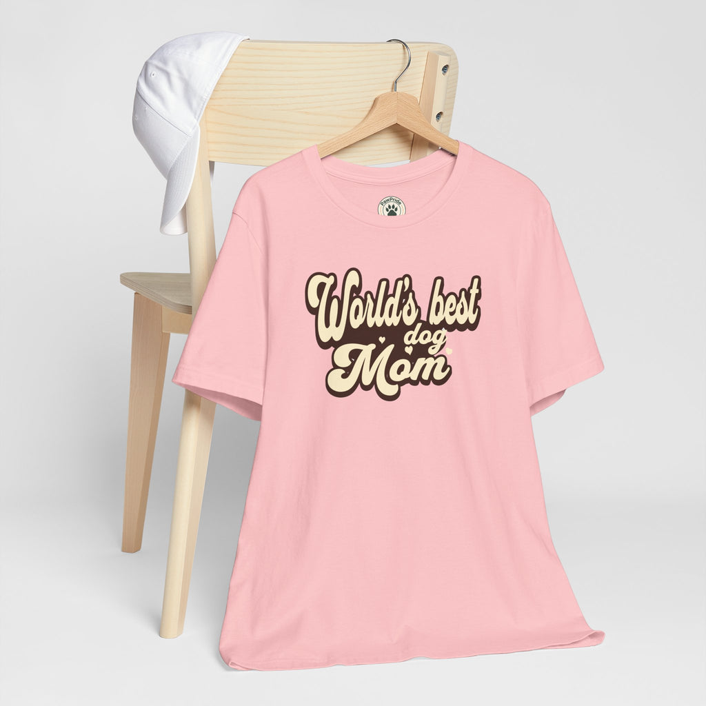World's Best Dog Mom T-Shirt — Retro Script Pet Mom Tee