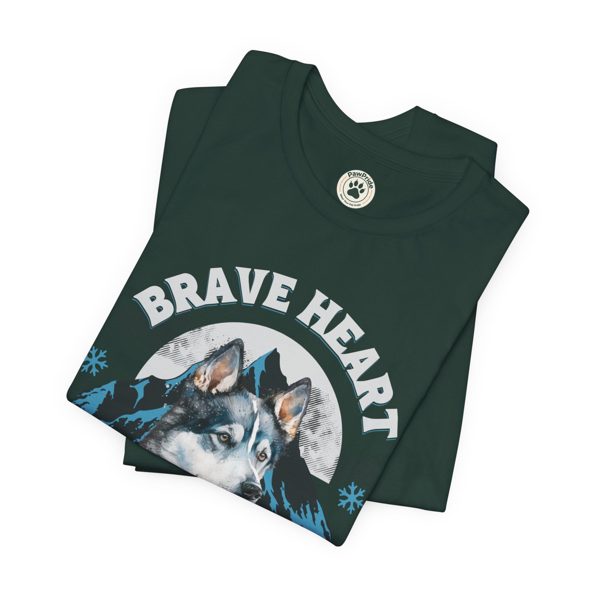Husky T-Shirt "Brave Heart Loyal Soul" – Wildlife Mountain Graphic Tee