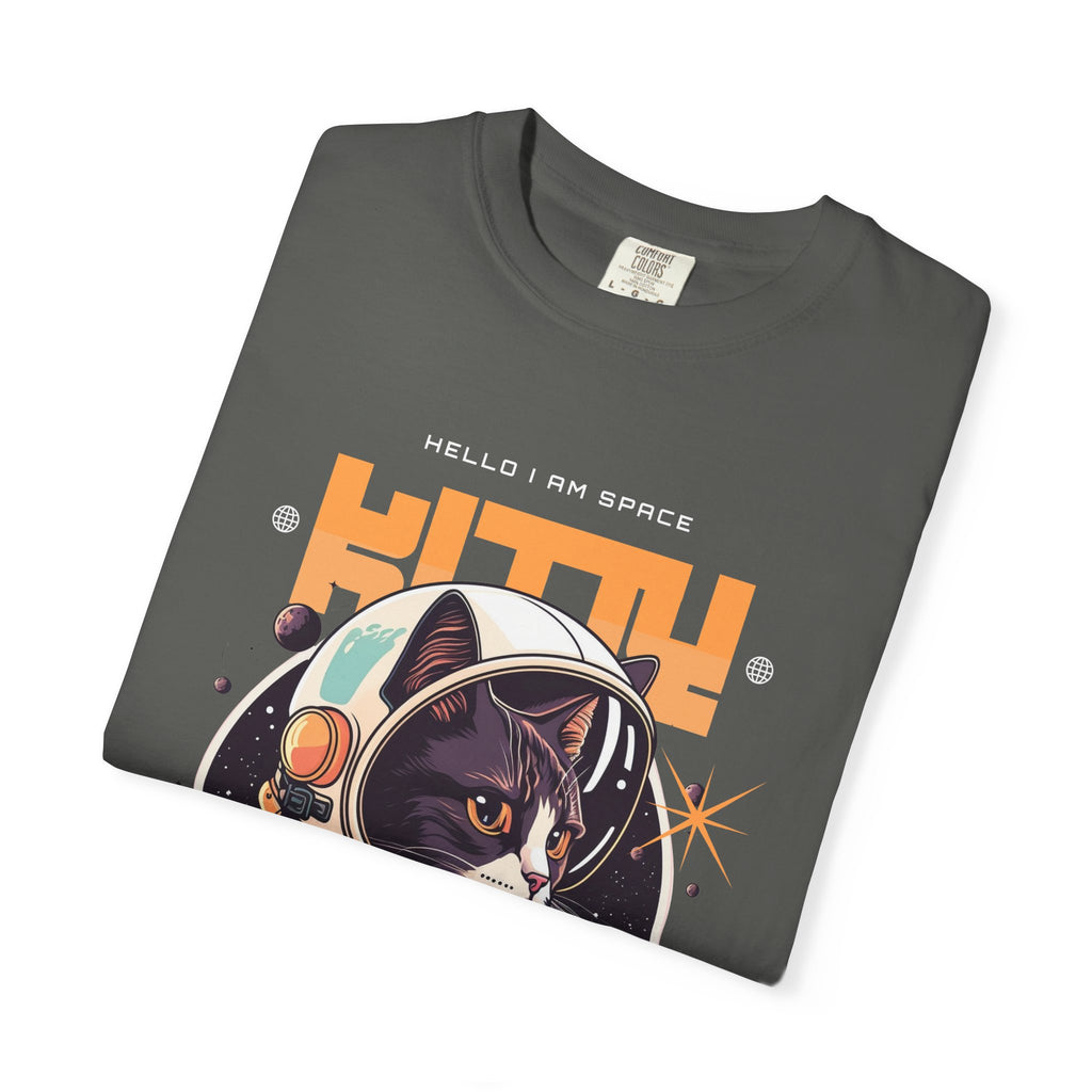 Astronaut Cat T-Shirt — "Hello I Am Space" Retro Spacecat Tee