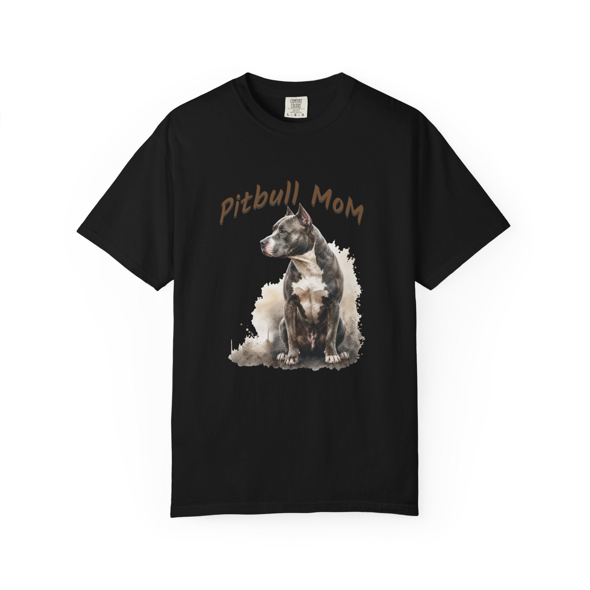 Pitbull Mom T-Shirt – Watercolor Pit Bull Shirt for Dog Lovers