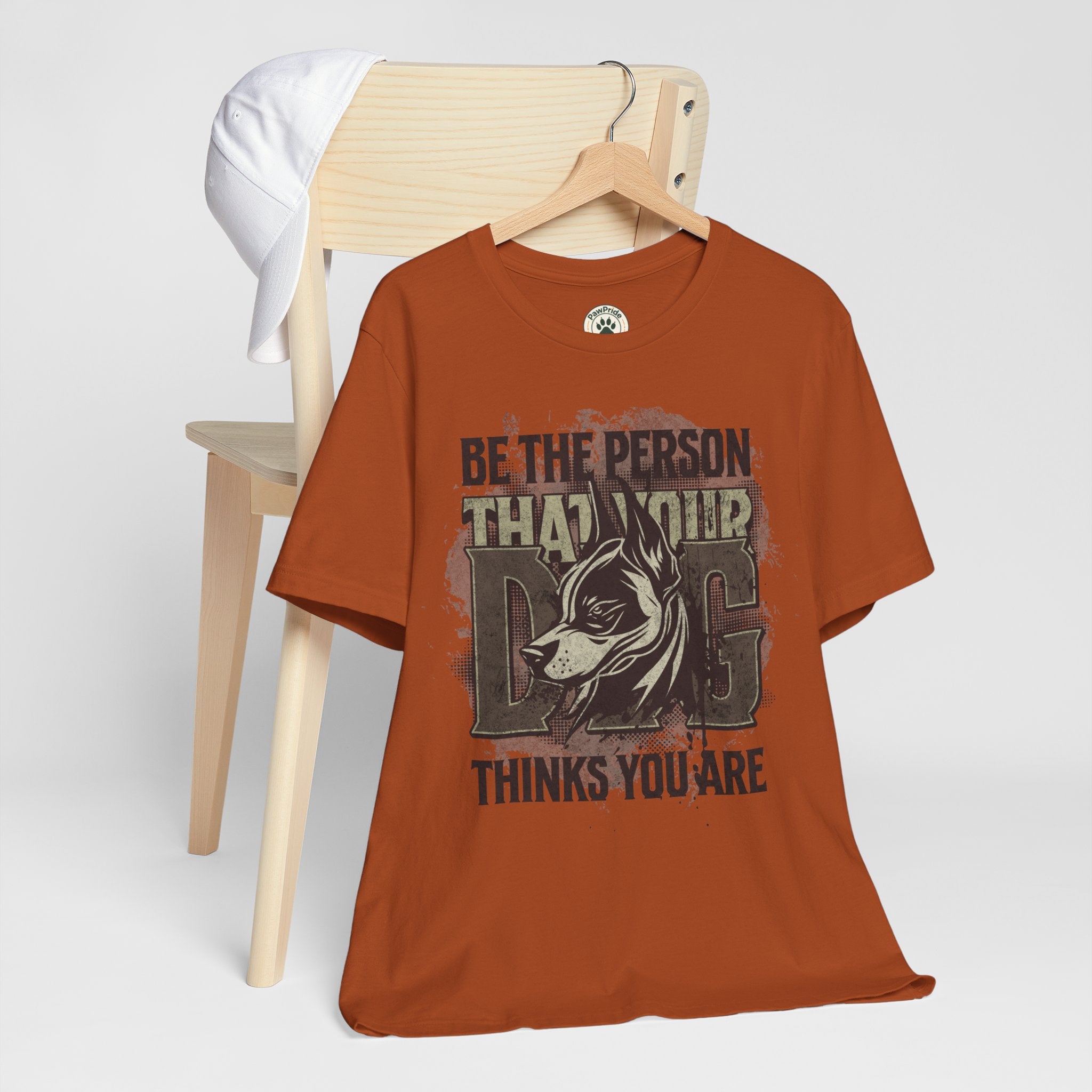 Wolf Motivational T‑Shirt — "Be the Person That Your Dog Thinks You Are"