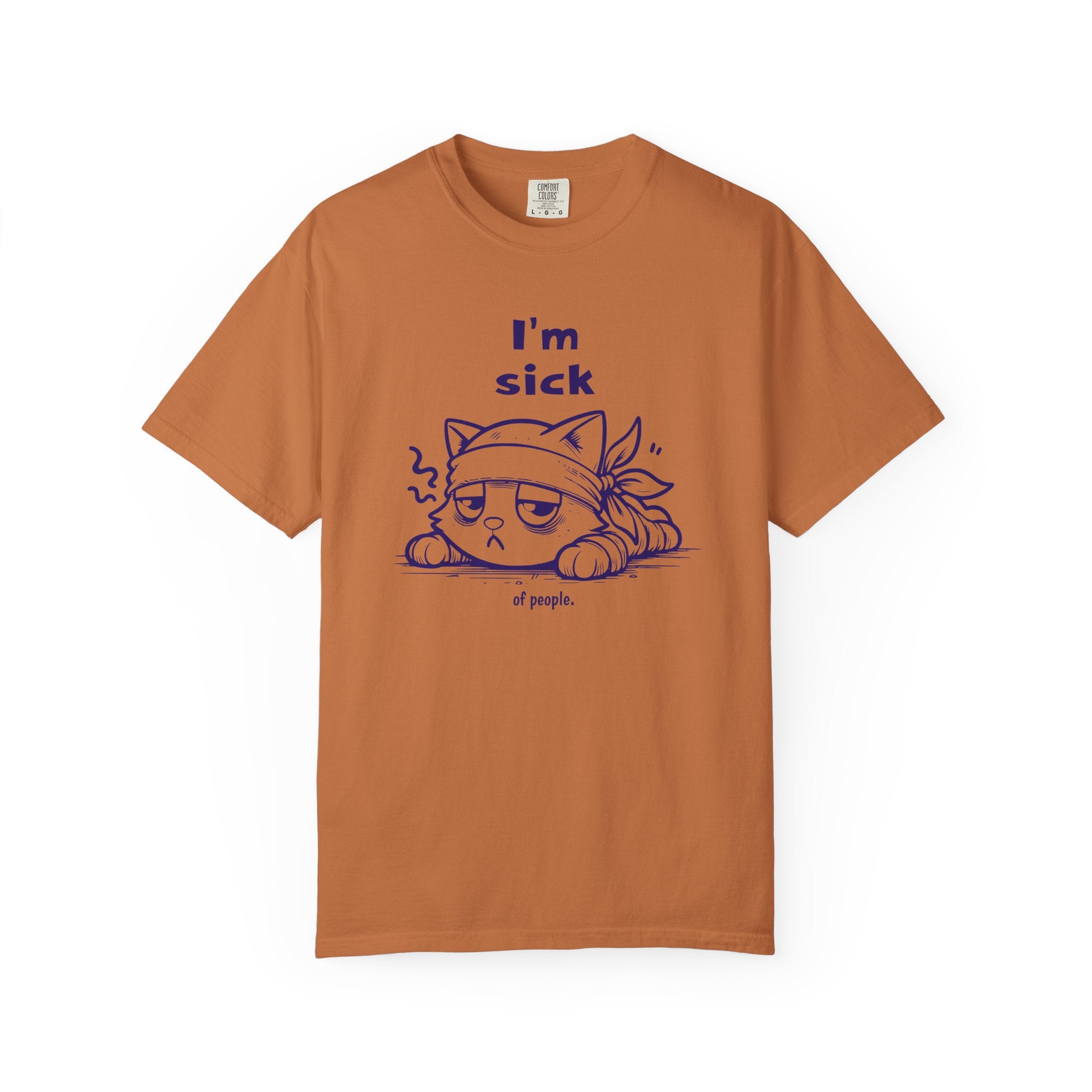 T-Shirt — “I’m Sick of People” Cute Grumpy Cat Graphic Tee