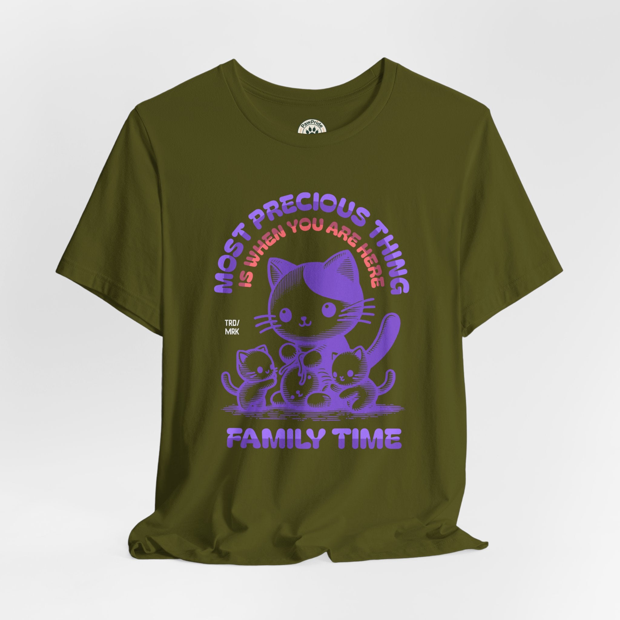 Family Time Cat Tee — "Most Precious Thing Is When You Are Here" Cute Cat Family T-Shirt