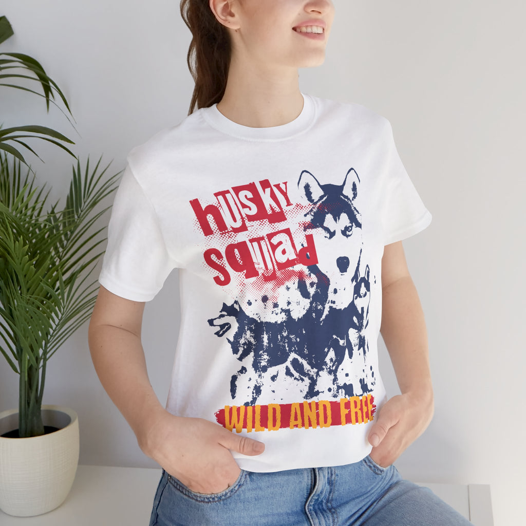 Husky Squad Tee — Wild and Free Siberian Husky Graphic T-Shirt