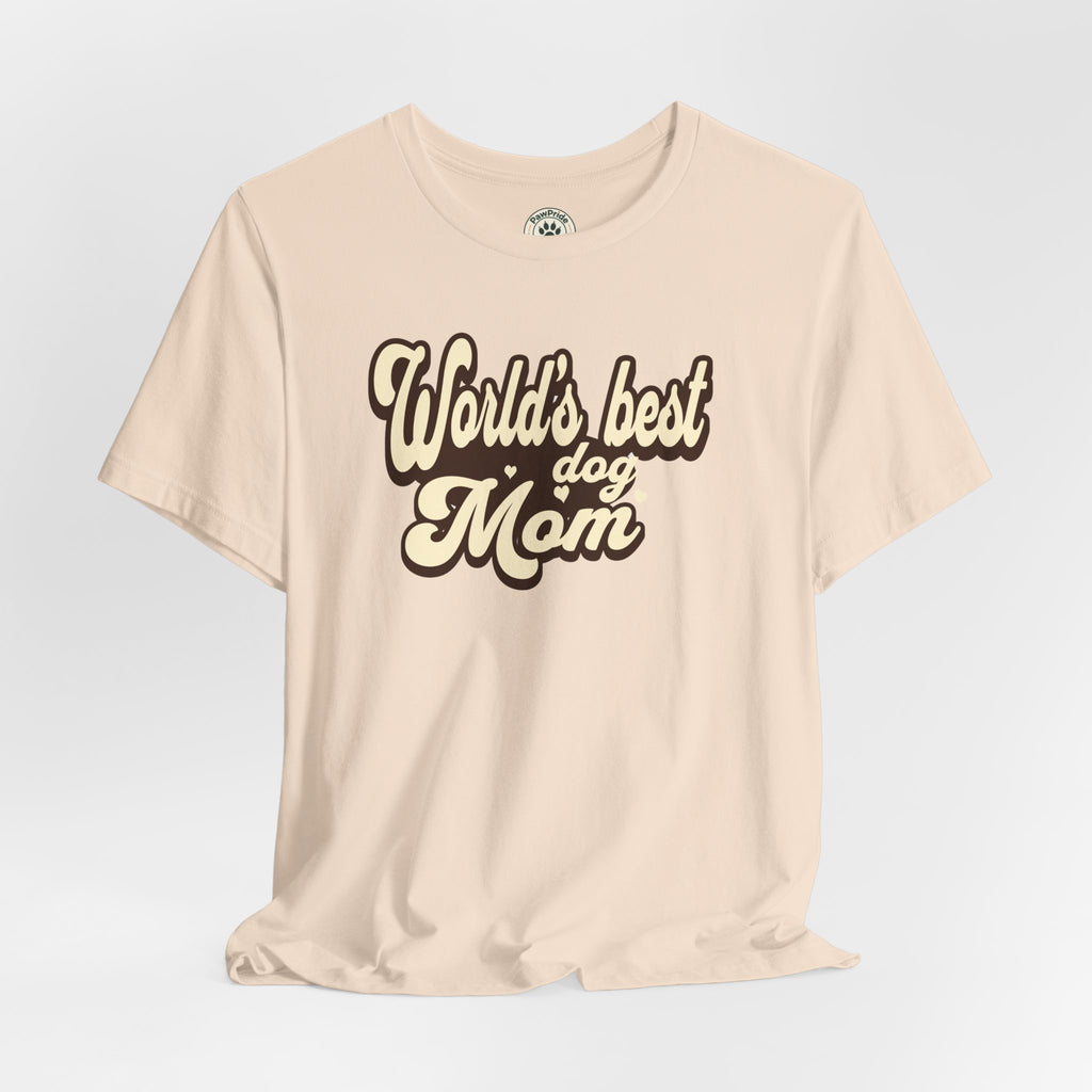 World's Best Dog Mom T-Shirt — Retro Script Pet Mom Tee