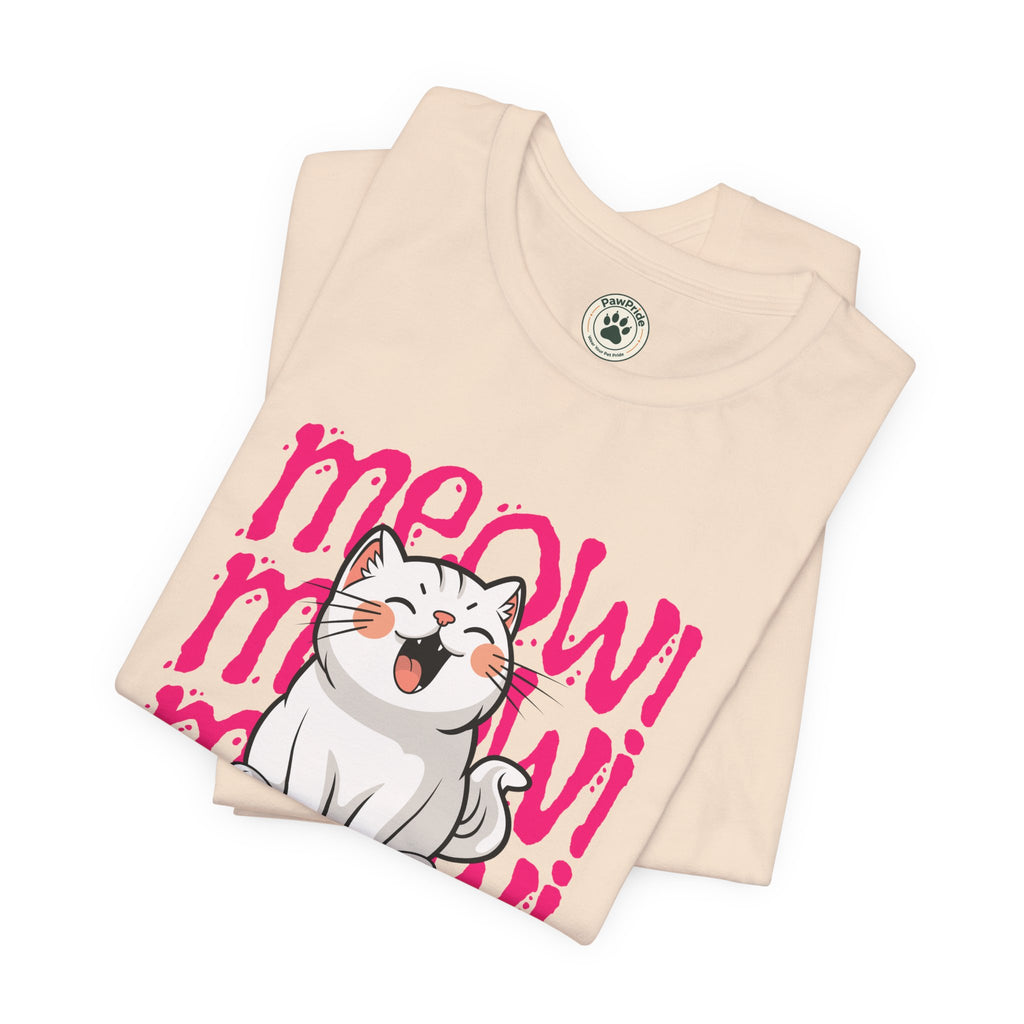 Meow Cat Graphic Tee — Cute Kawaii Cat "MEOW!" Shirt