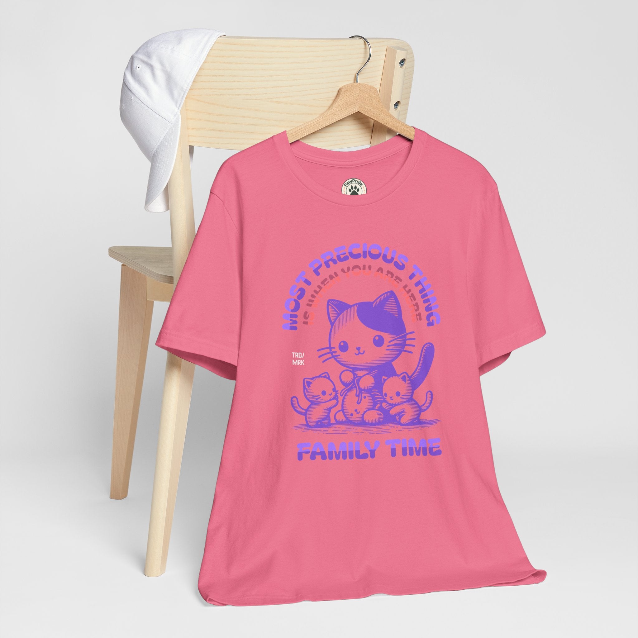 Family Time Cat Tee — "Most Precious Thing Is When You Are Here" Cute Cat Family T-Shirt