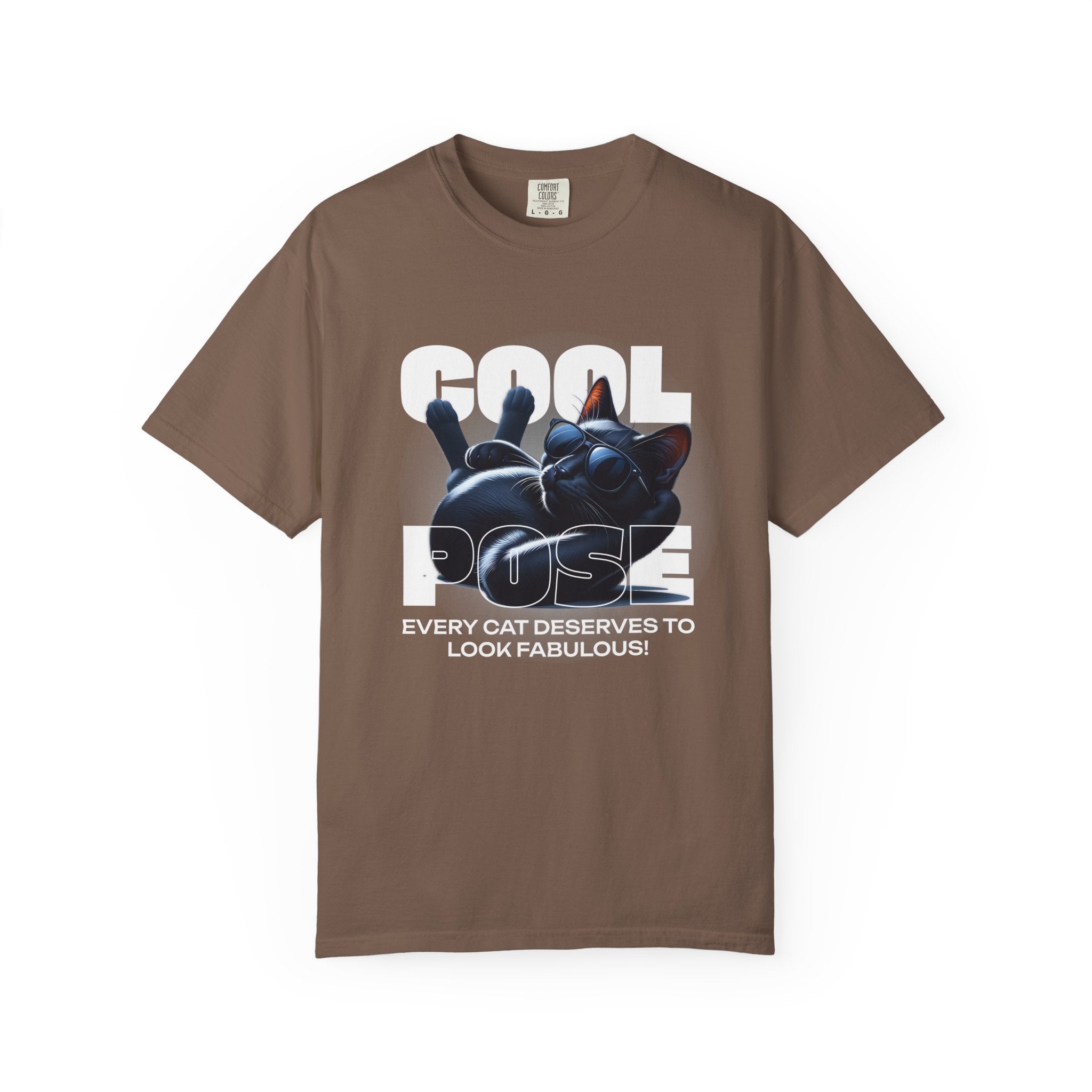 Cool Pose Cat T-Shirt — "Every Cat Deserves to Look Fabulous" Graphic Tee