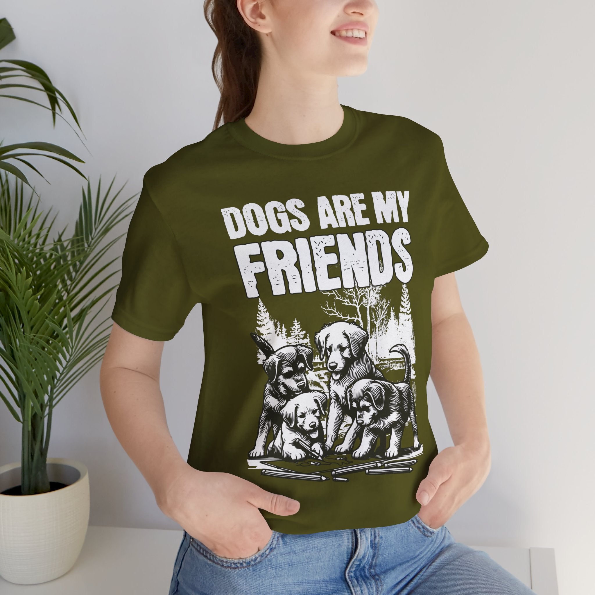 Dogs Are My Friends T-Shirt — Cute Puppy Graphic Tee for Dog Lovers