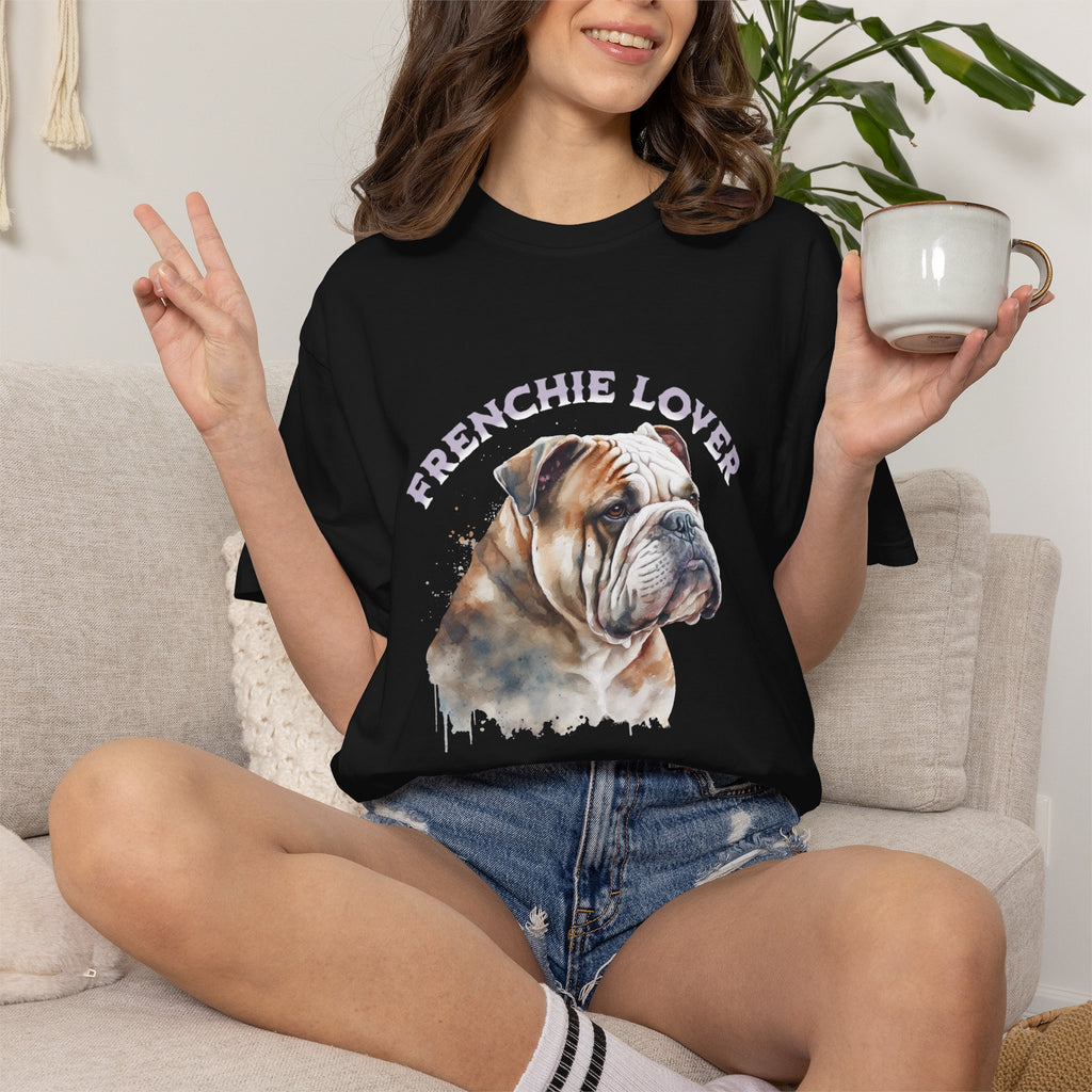 Frenchie Lover T-Shirt — Watercolor English Bulldog Tee