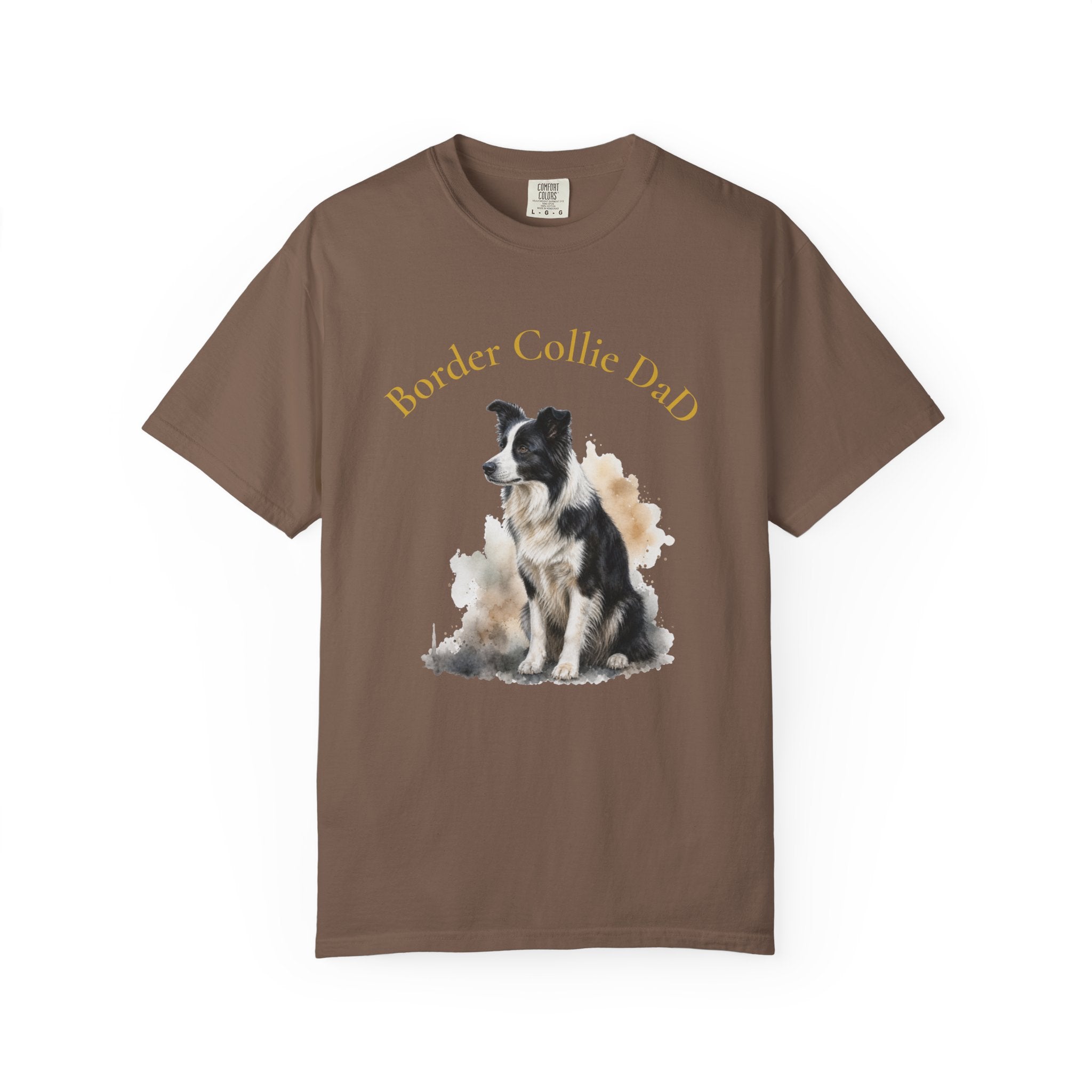 Border Collie Dad T-Shirt — Watercolor Dog Dad Tee