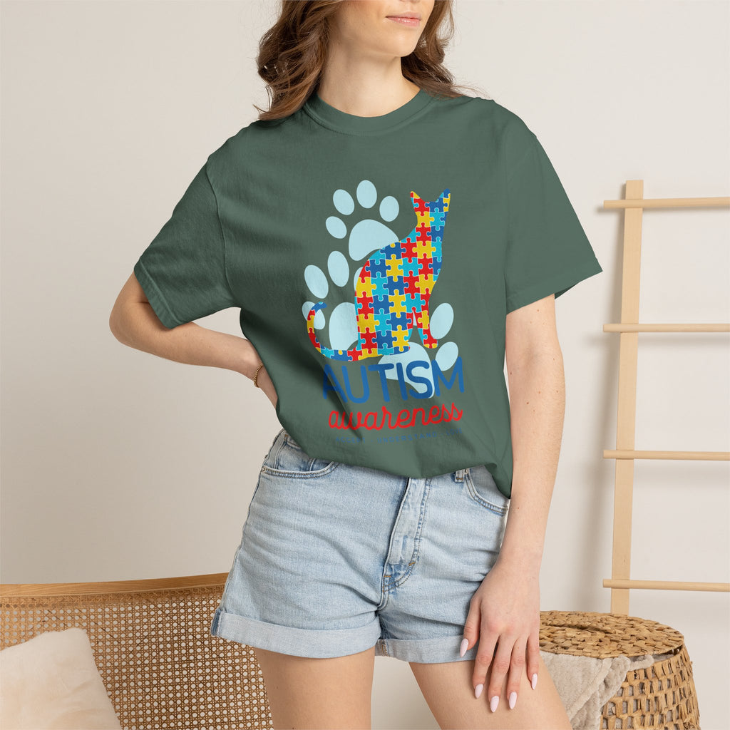 Autism Awareness Puzzle Cat T-Shirt — Support & Awareness Tee