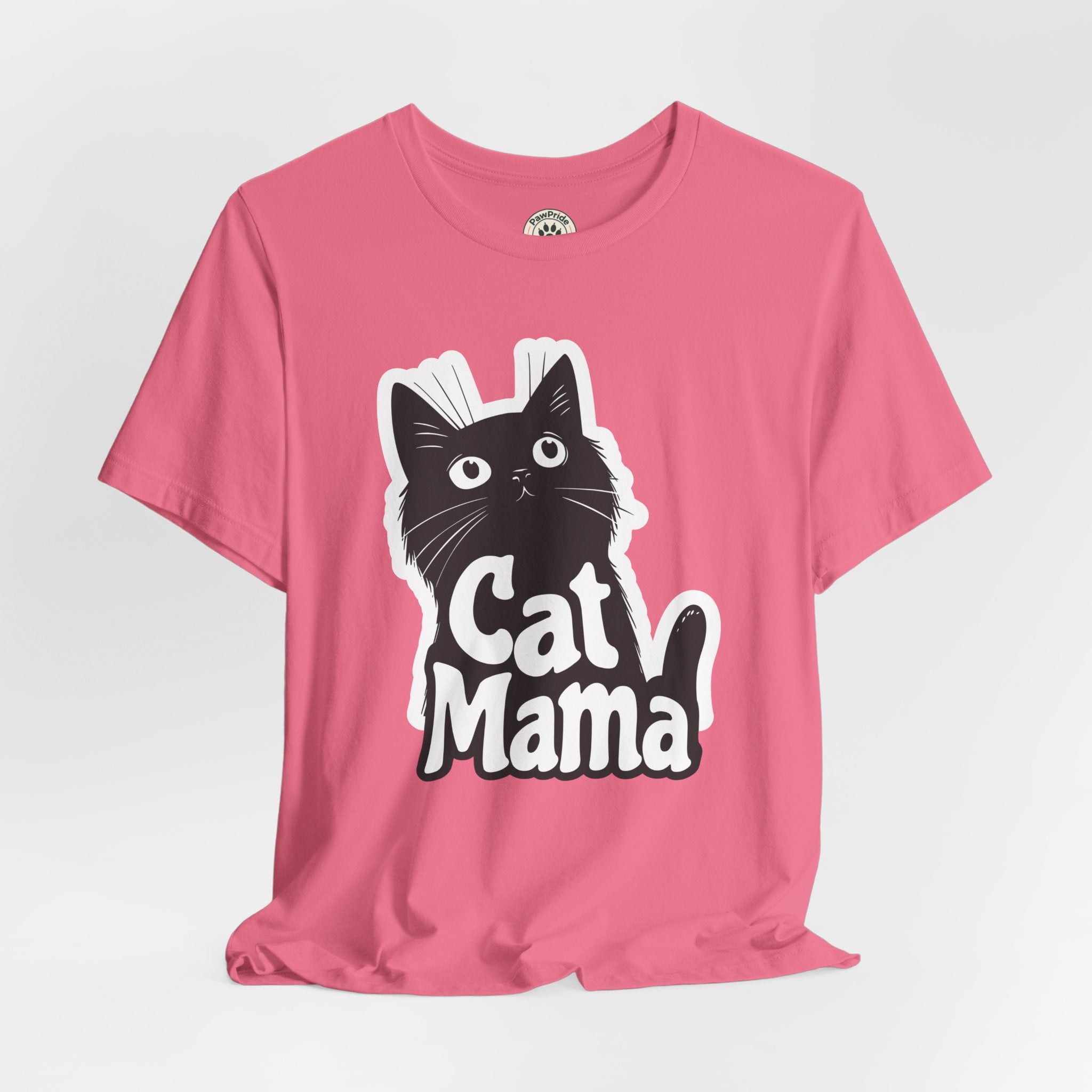 Cat Mama T-Shirt – Cute Black Cat Graphic Tee for Cat Lovers