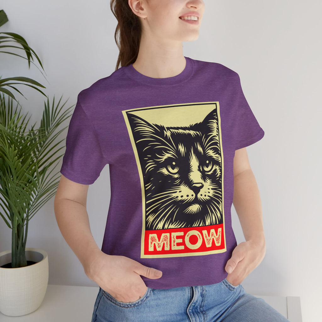 Meow Cat Portrait Tee — Graphic Cat Shirt