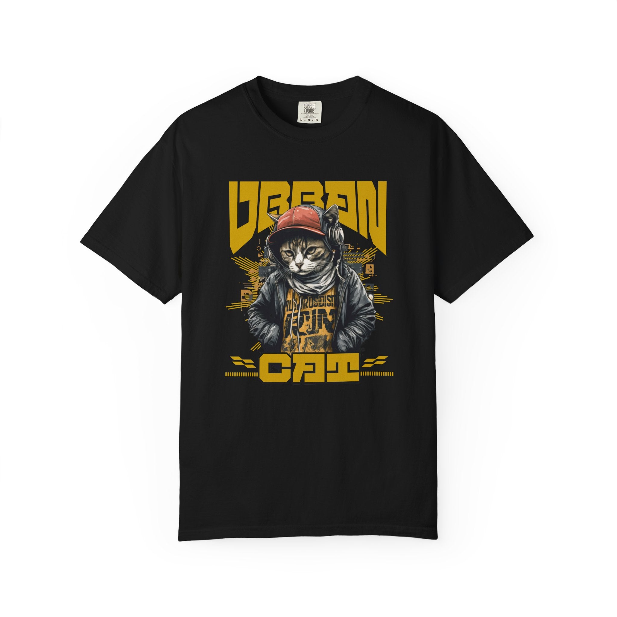 Urban Cat T-Shirt — Retro Streetwear Graphic Tee with Cool Cat Design