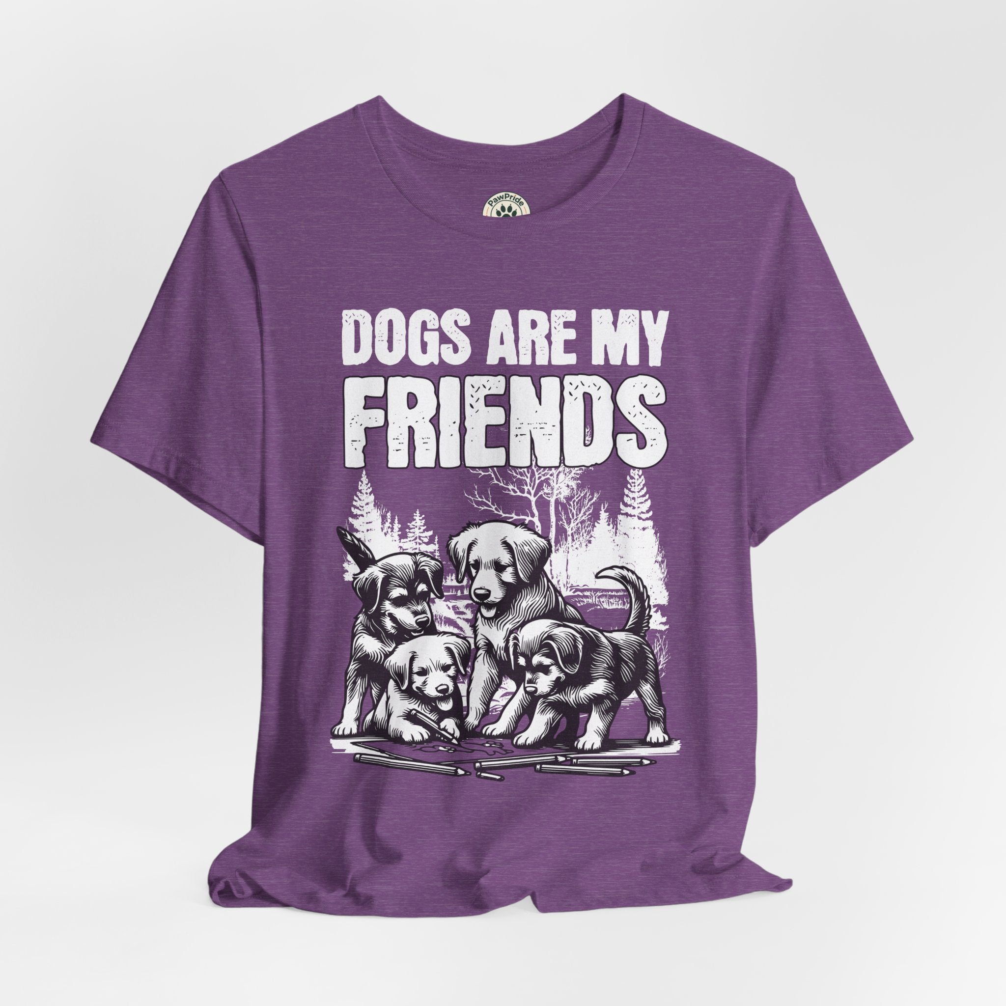 Dogs Are My Friends T-Shirt — Cute Puppy Graphic Tee for Dog Lovers