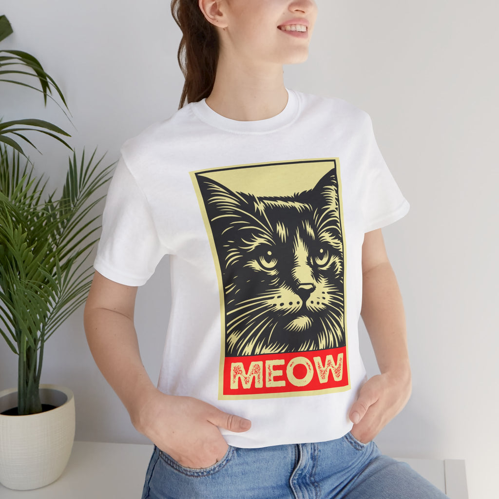 Meow Cat Portrait Tee — Graphic Cat Shirt