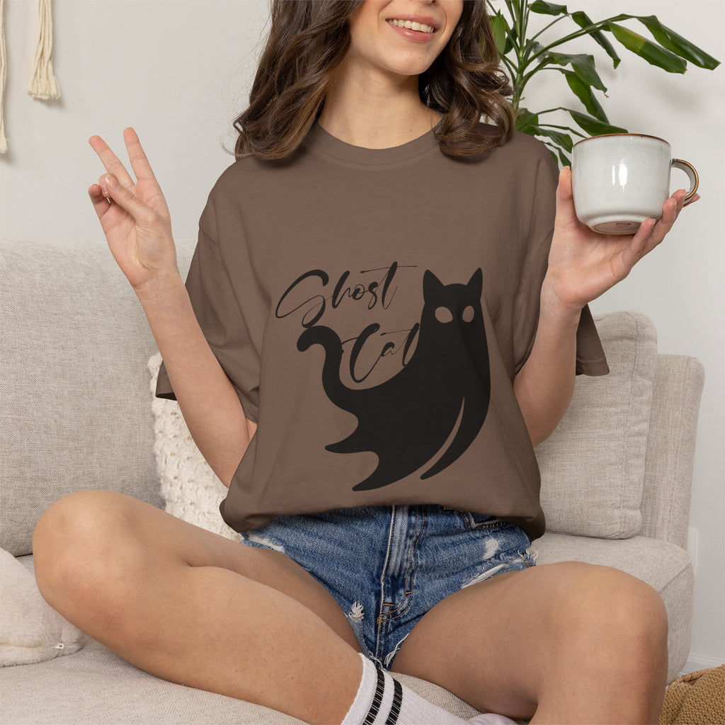 Ghost Cat T-Shirt — Cute Spooky Cat Graphic Tee