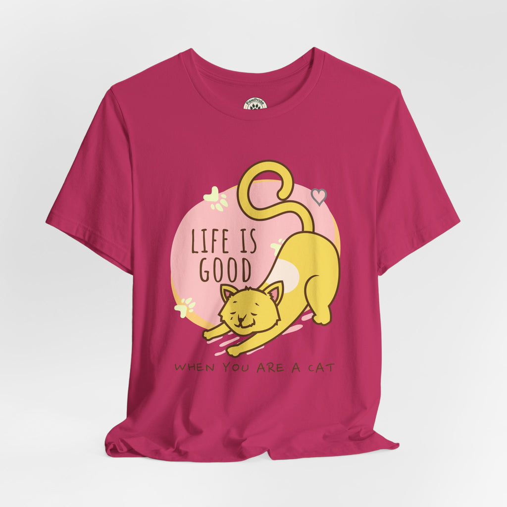Life Is Good When You Are a Cat T-Shirt — Cute Cat Graphic Tee