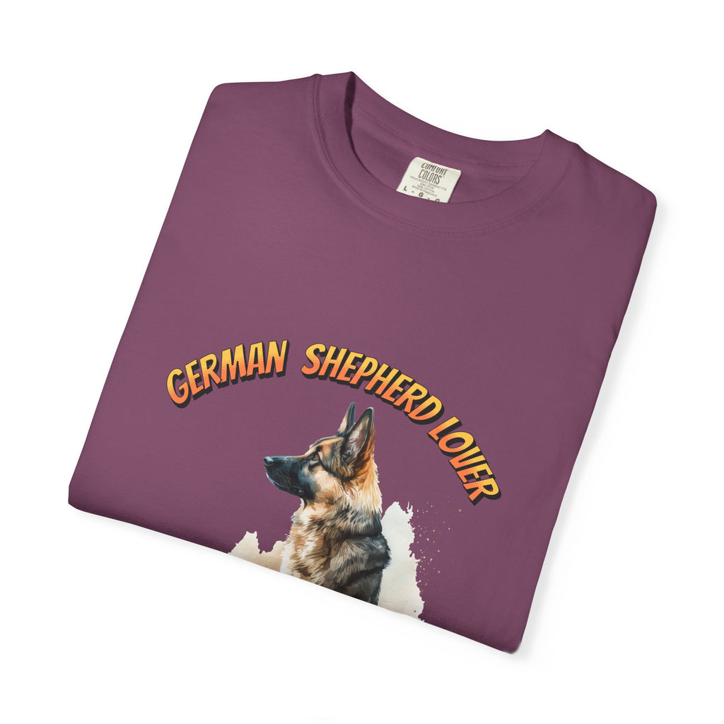German Shepherd Lover T-Shirt — Retro Script Dog Portrait Tee