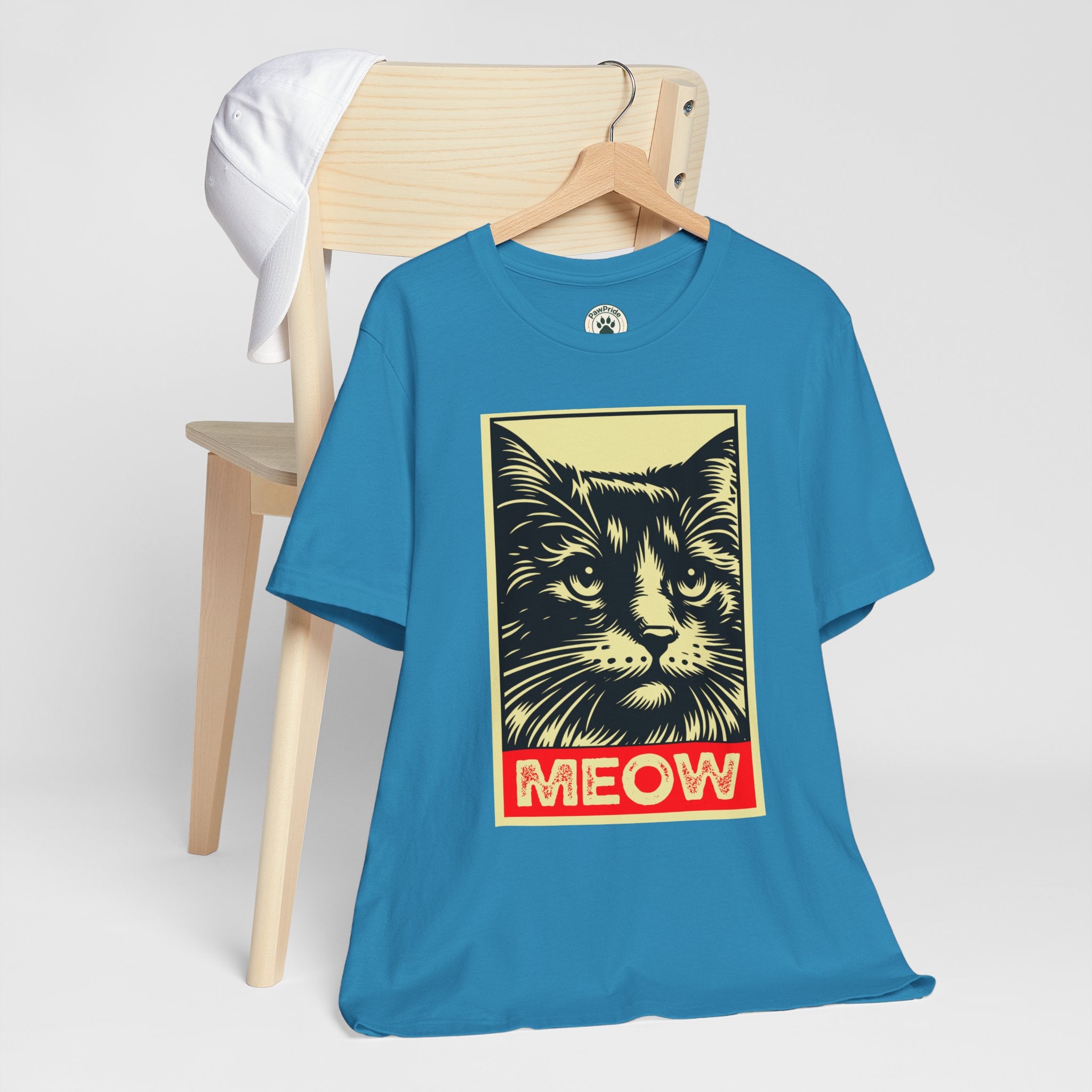 Meow Cat Portrait Tee — Graphic Cat Shirt
