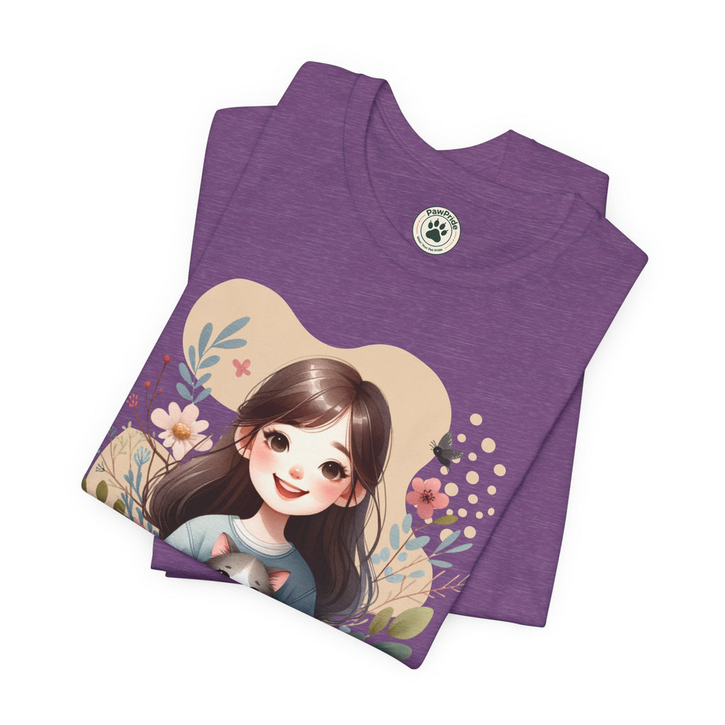Cat Mom T-Shirt — Cute Floral Illustration Tee for Women Cat Lovers