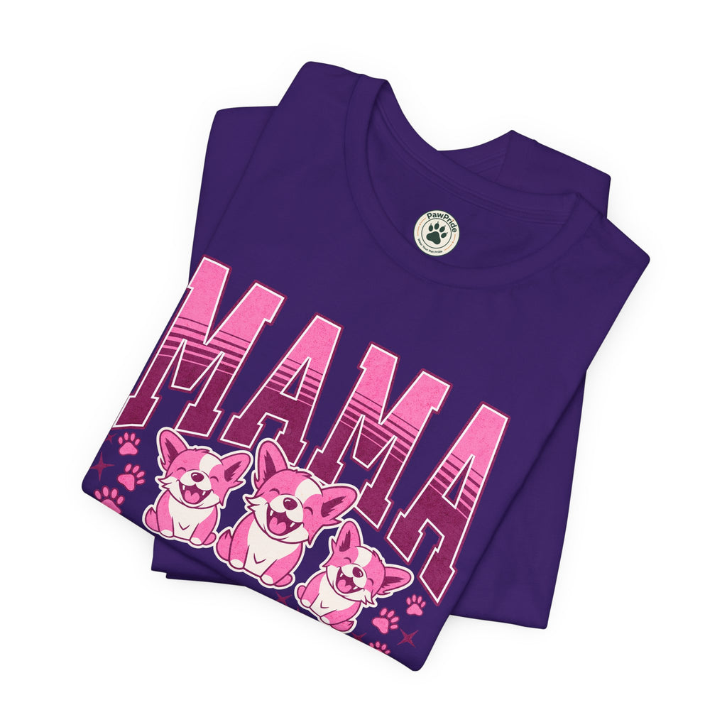 Mama Tee — Pink Corgi Mom Graphic T-Shirt