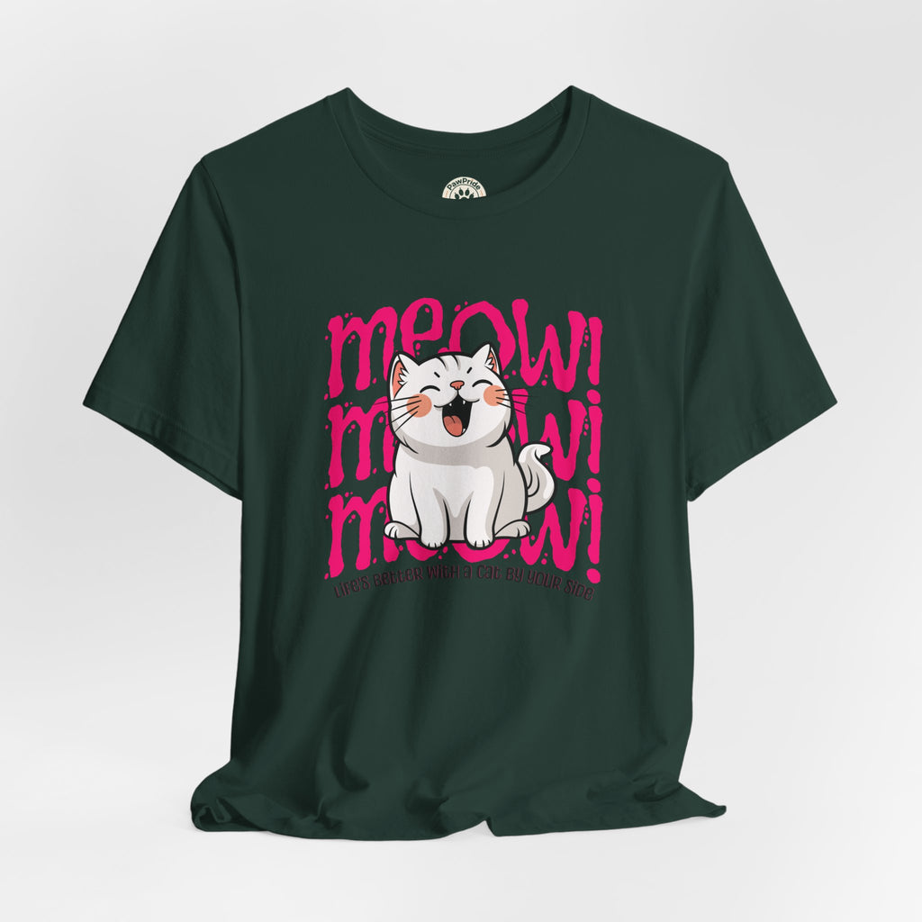 Meow Cat Graphic Tee — Cute Kawaii Cat "MEOW!" Shirt