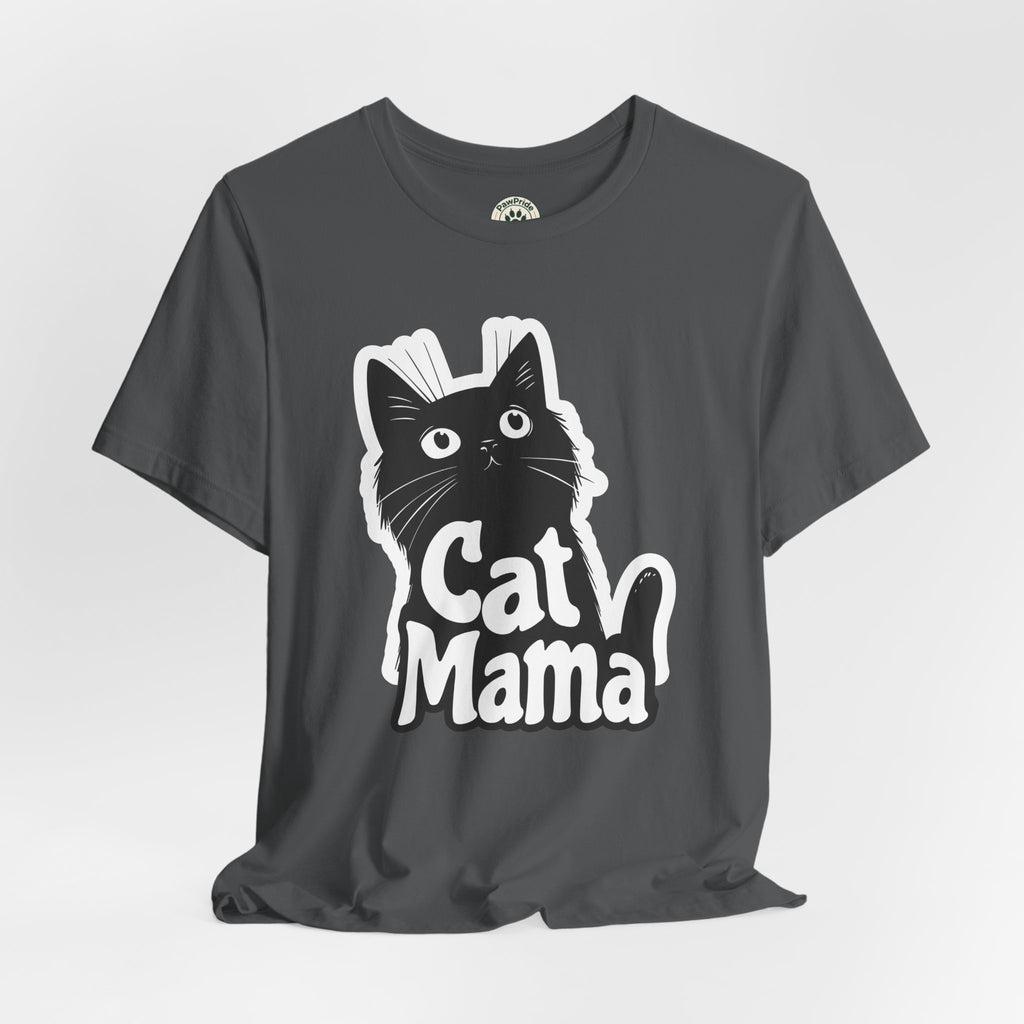 Cat Mama T-Shirt – Cute Black Cat Graphic Tee for Cat Lovers