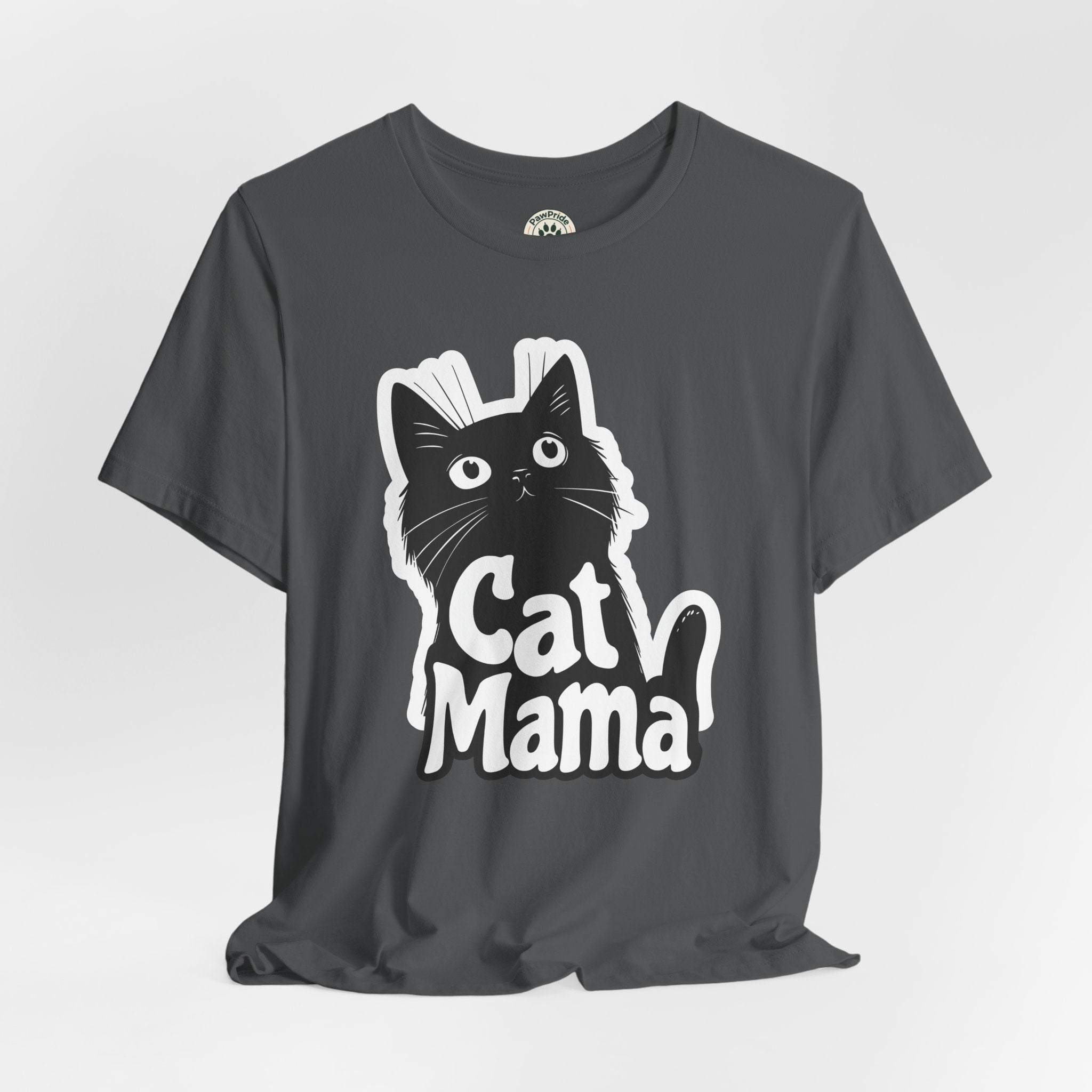 Cat Mama T-Shirt – Cute Black Cat Graphic Tee for Cat Lovers