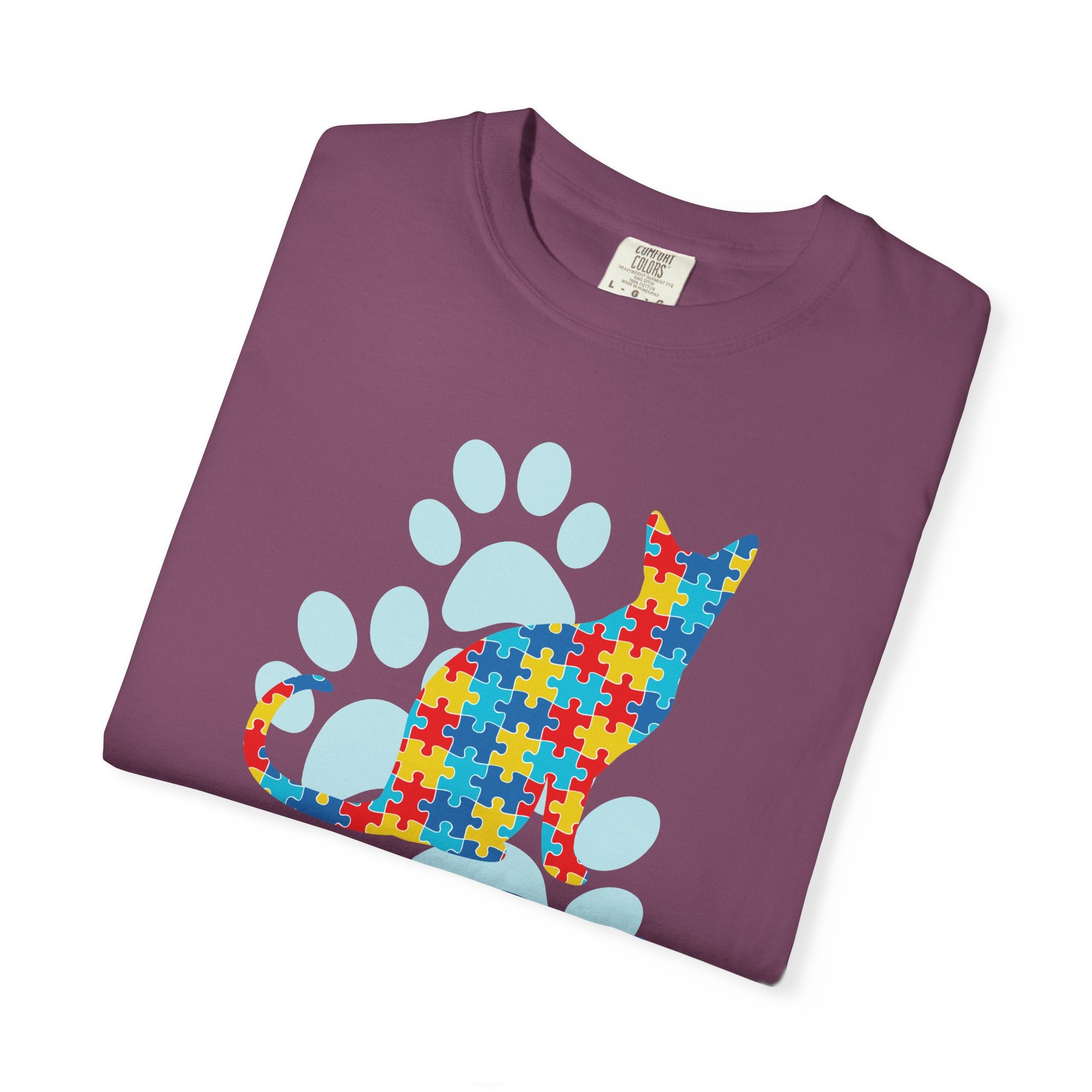 Autism Awareness Puzzle Cat T-Shirt — Support & Awareness Tee