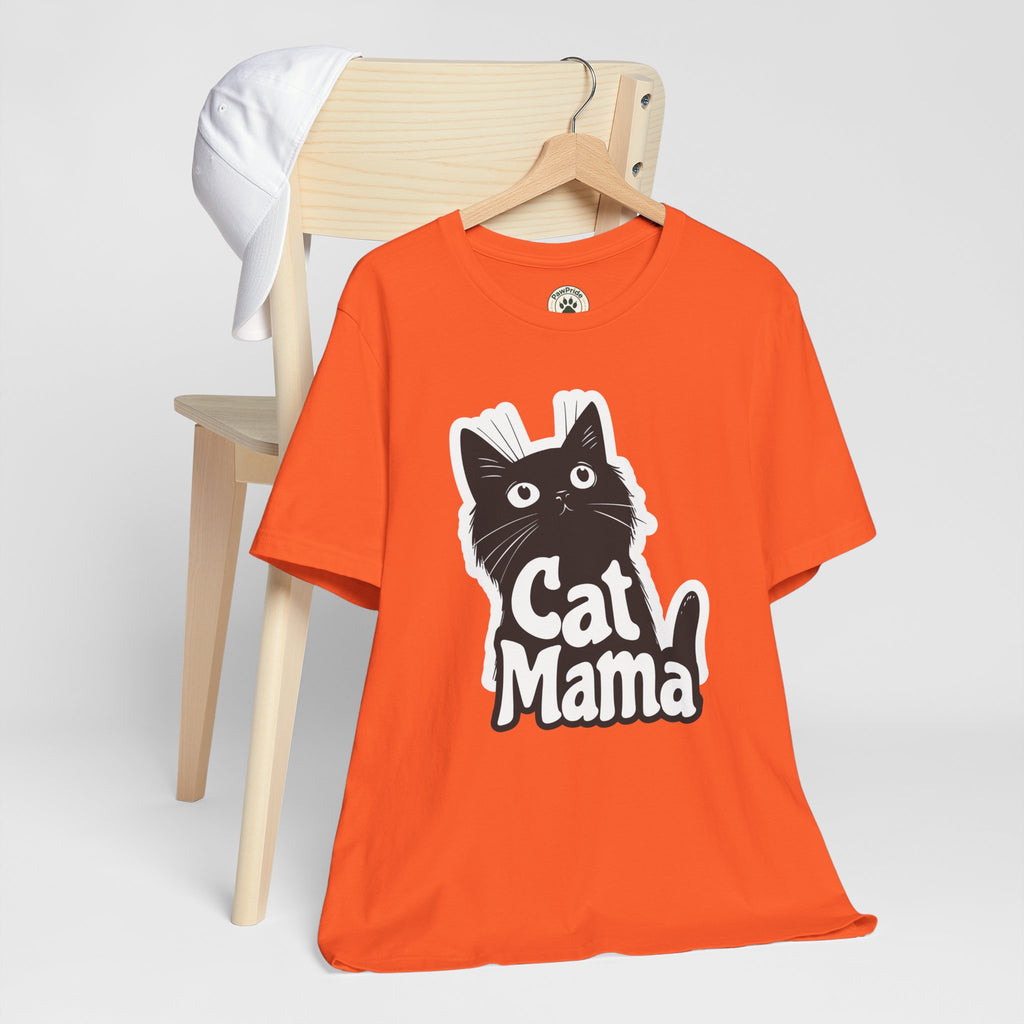Cat Mama T-Shirt – Cute Black Cat Graphic Tee for Cat Lovers