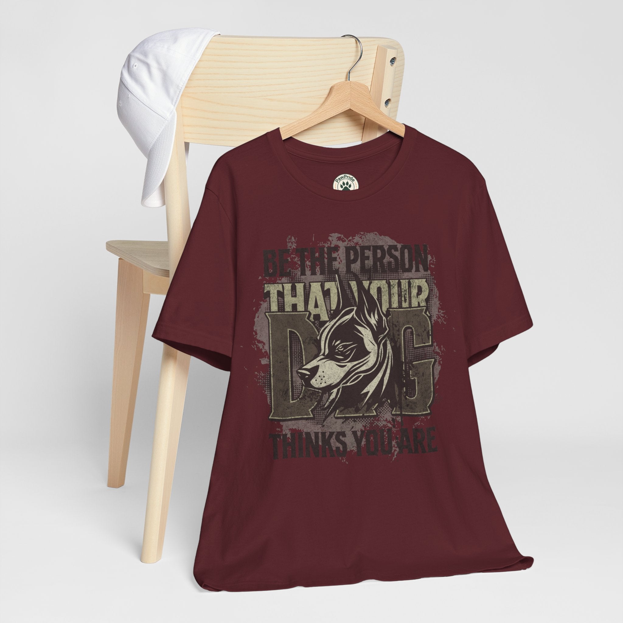 Wolf Motivational T‑Shirt — "Be the Person That Your Dog Thinks You Are"