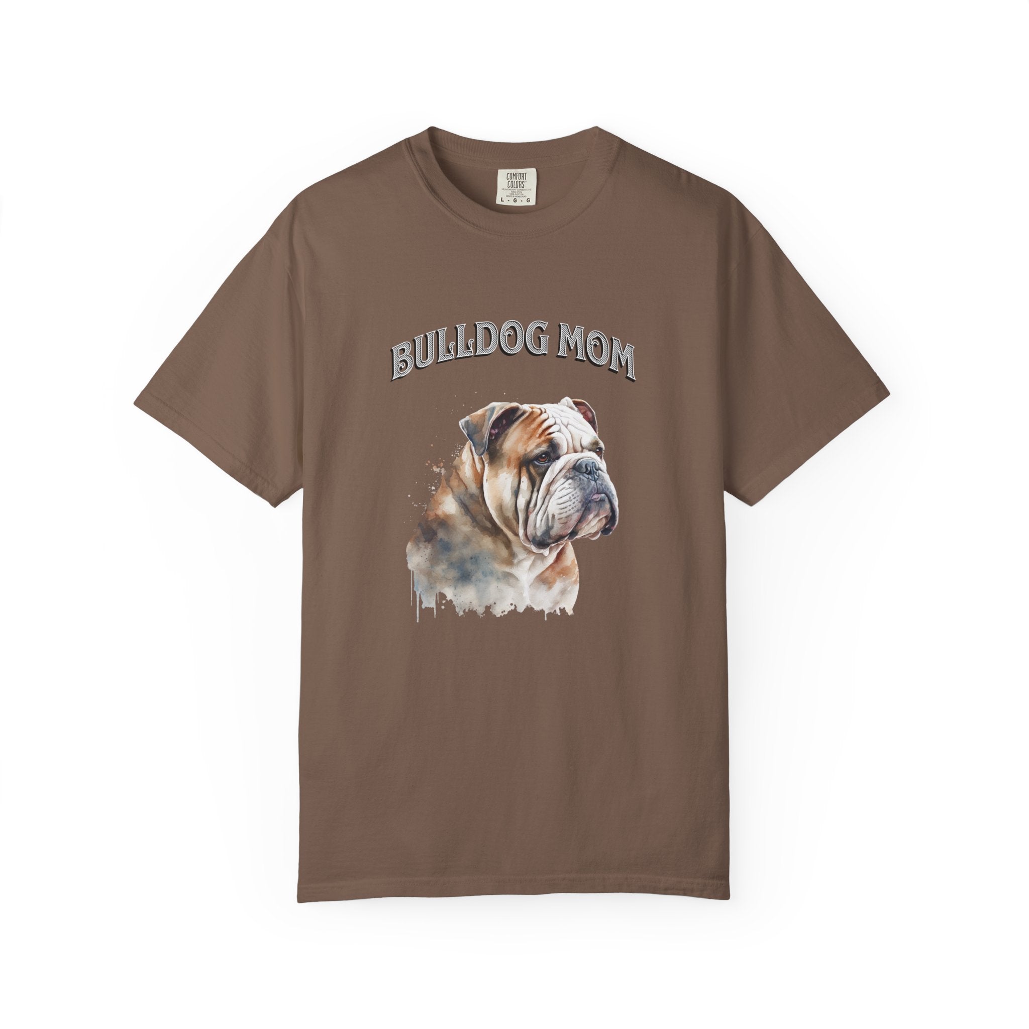 Bulldog Mom T-Shirt — Watercolor English Bulldog Tee for Dog Lovers