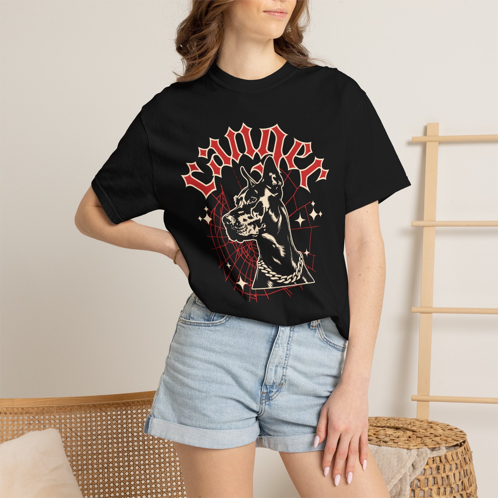 Doberman Graphic T-Shirt — Vintage “Winner” Dog Design