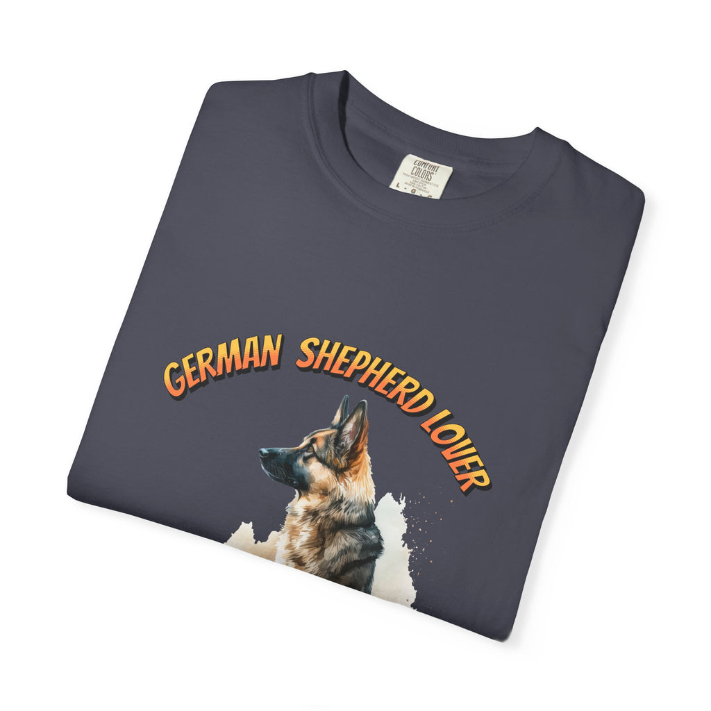 German Shepherd Lover T-Shirt — Retro Script Dog Portrait Tee
